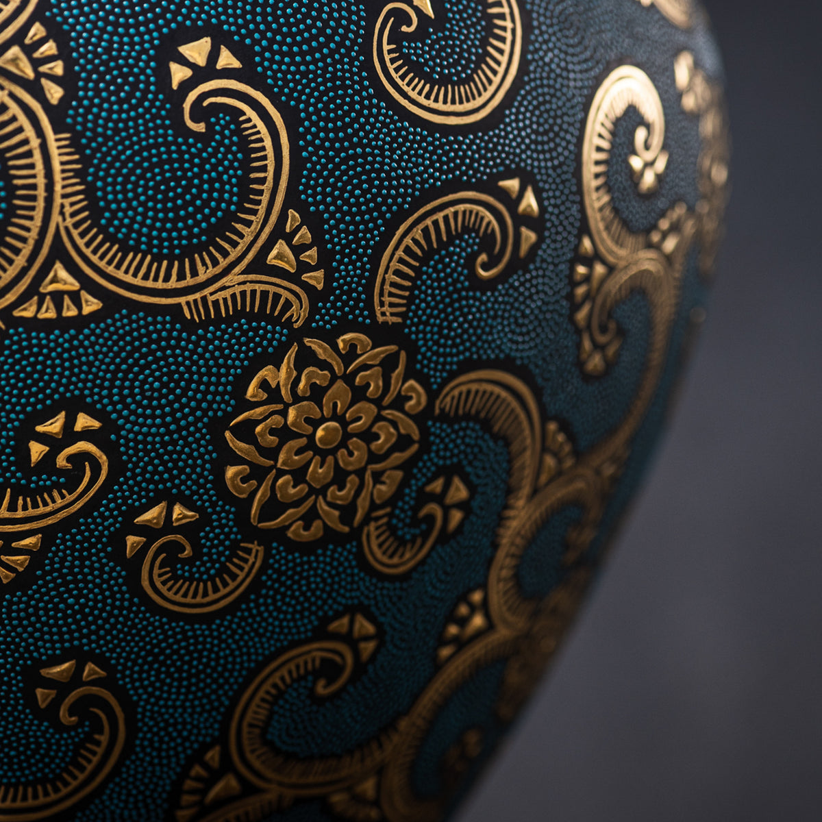 Morikin Floral Arabesque Aochibu Runde Vase