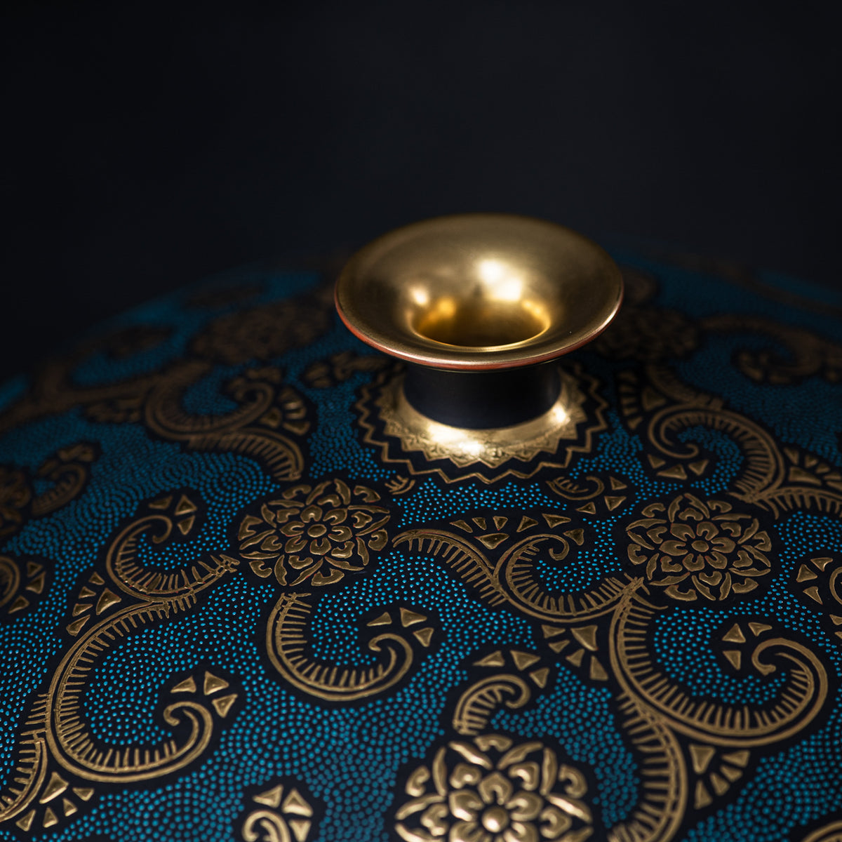 Morikin Floral Arabesque Aochibu Runde Vase