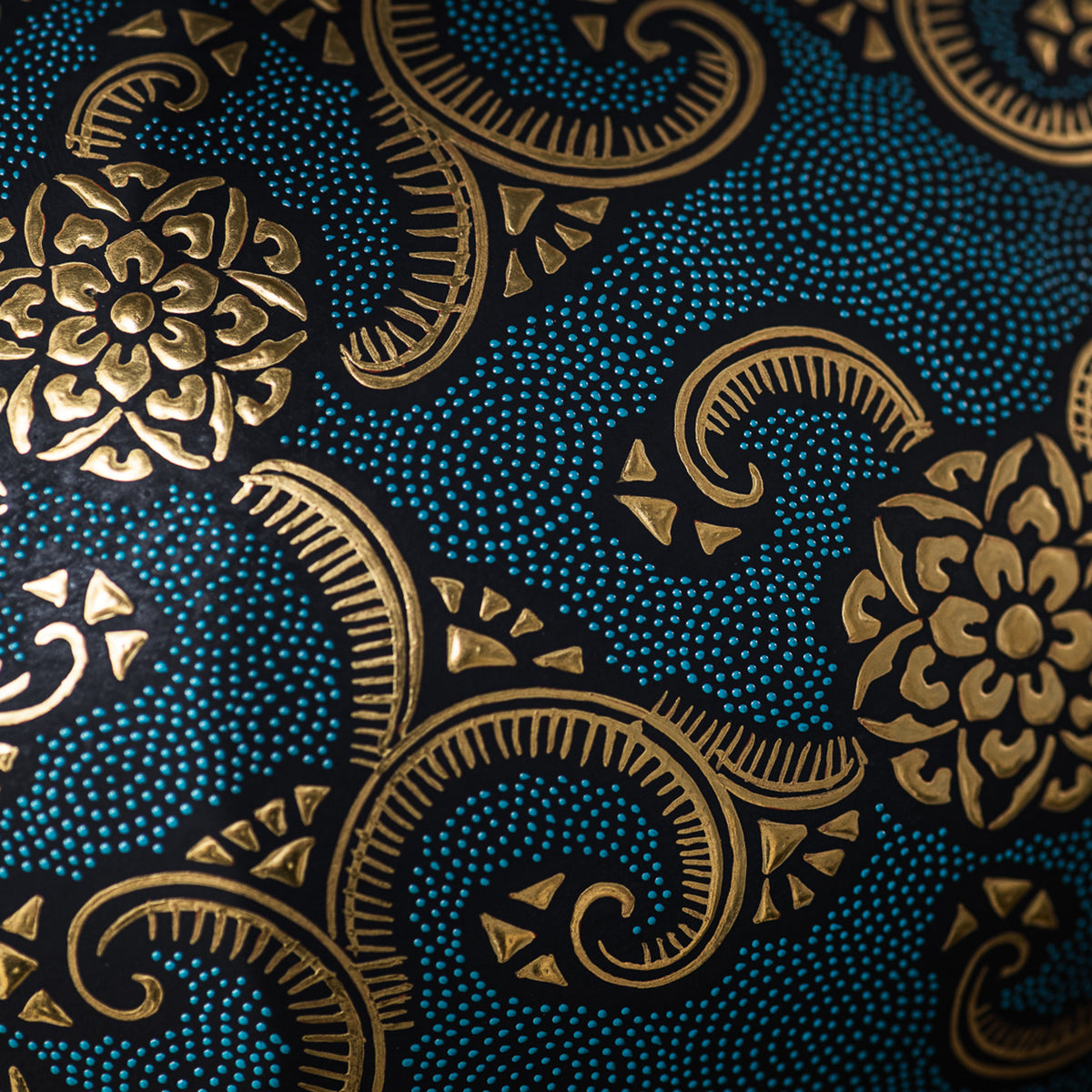 Morikin Floral Arabesque Aochibu Runde Vase