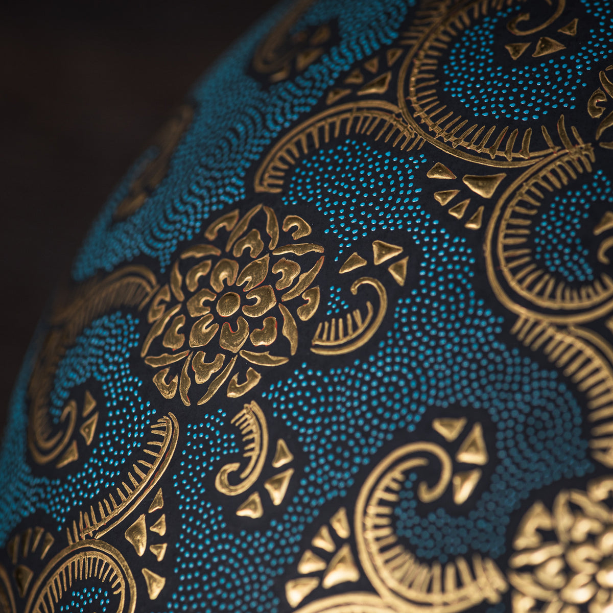Morikin Floral Arabesque Aochibu Runde Vase