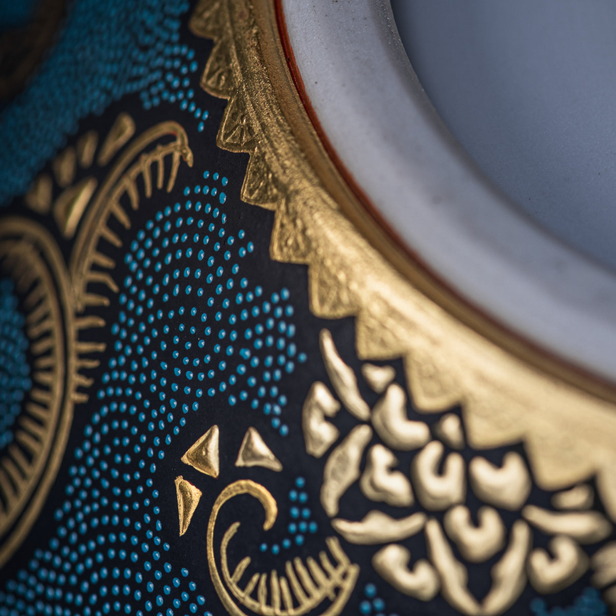 Morikin Floral Arabesque Aochibu Runde Vase