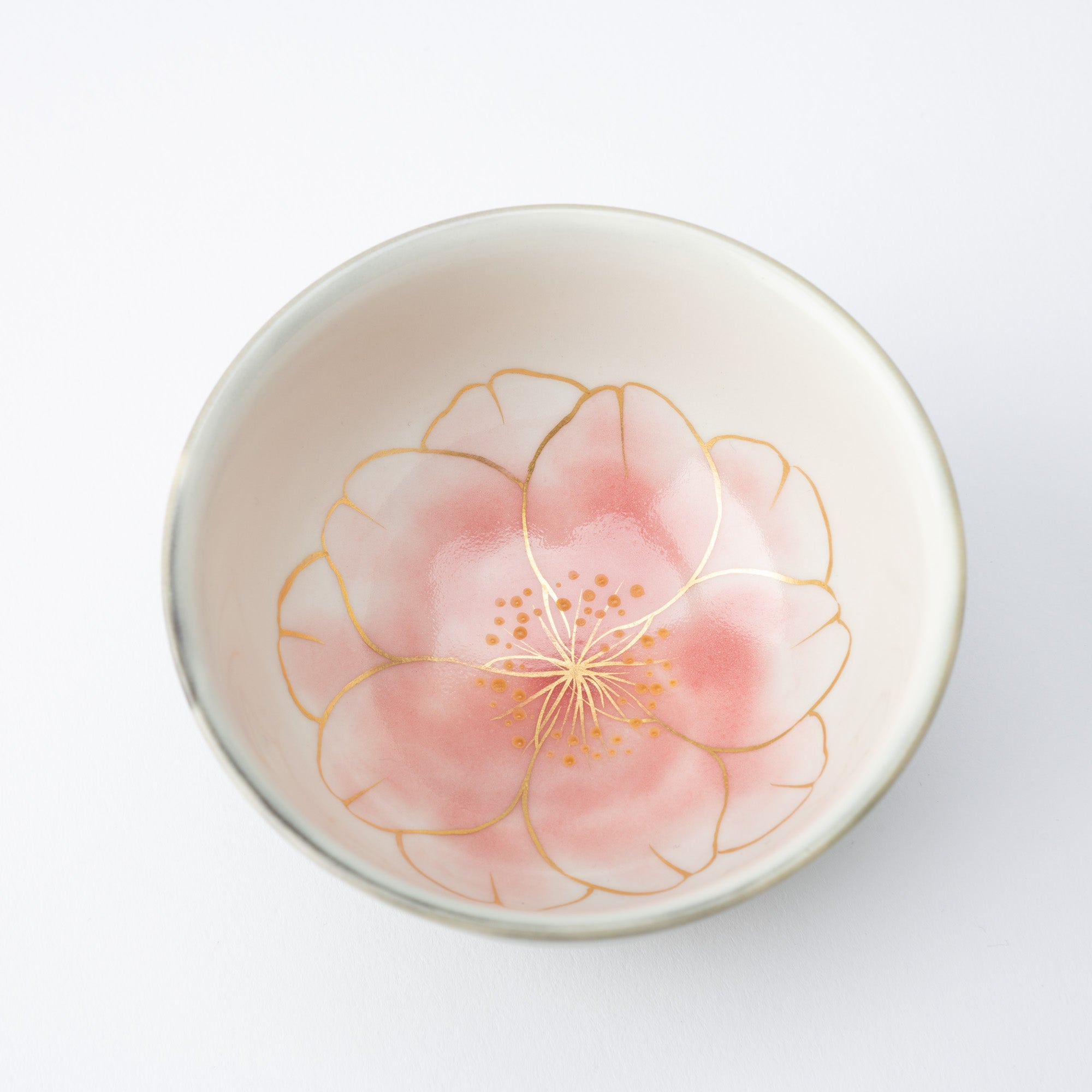 Colorful Floral Japanese Teacup