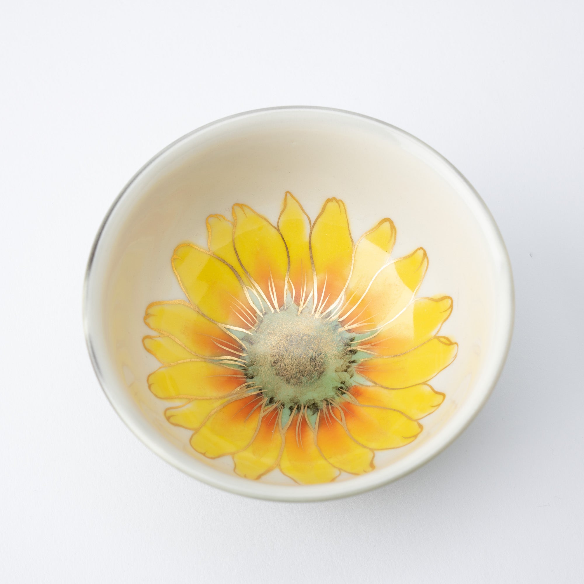 Colorful Floral Japanese Teacup