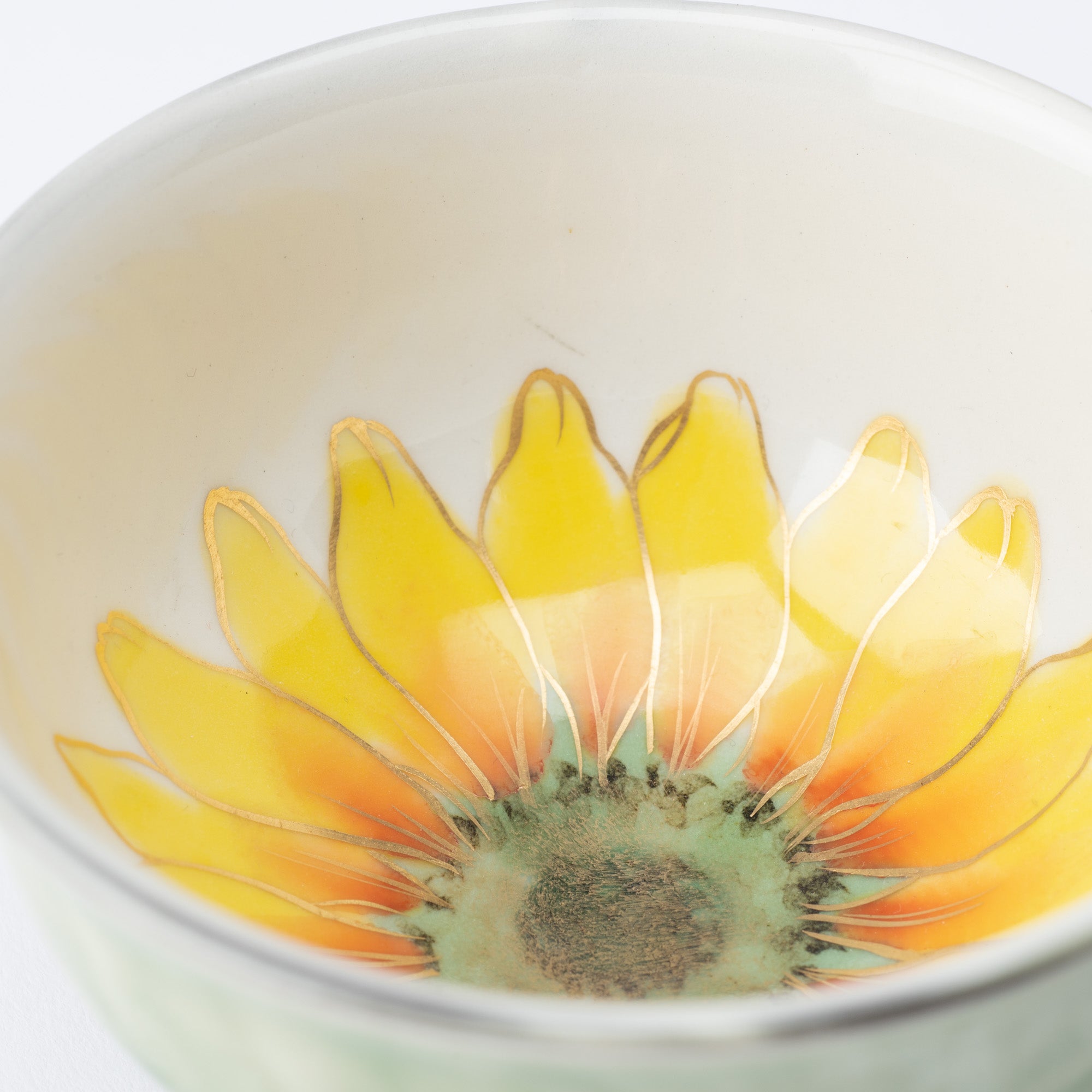 Colorful Floral Japanese Teacup