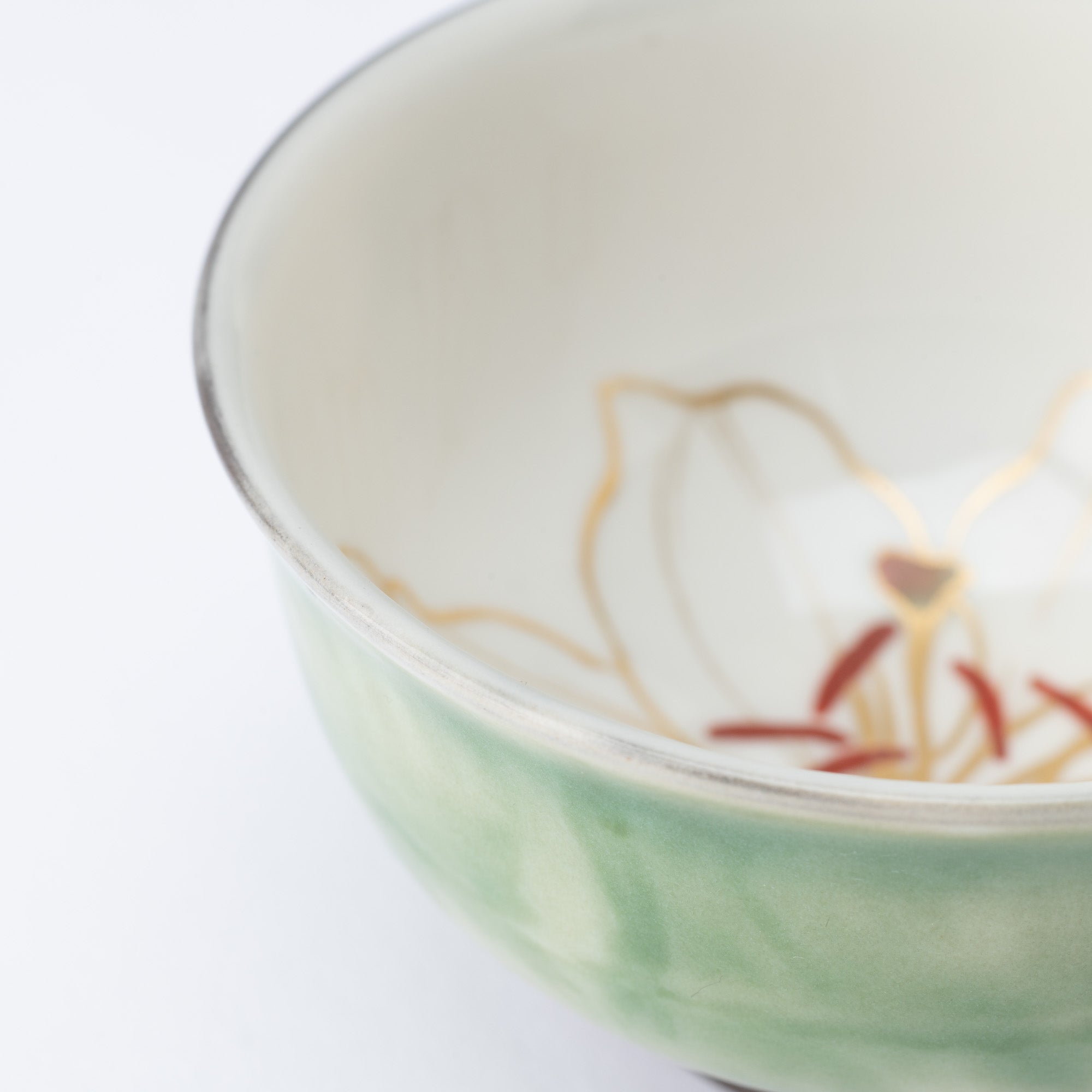 Colorful Floral Japanese Teacup