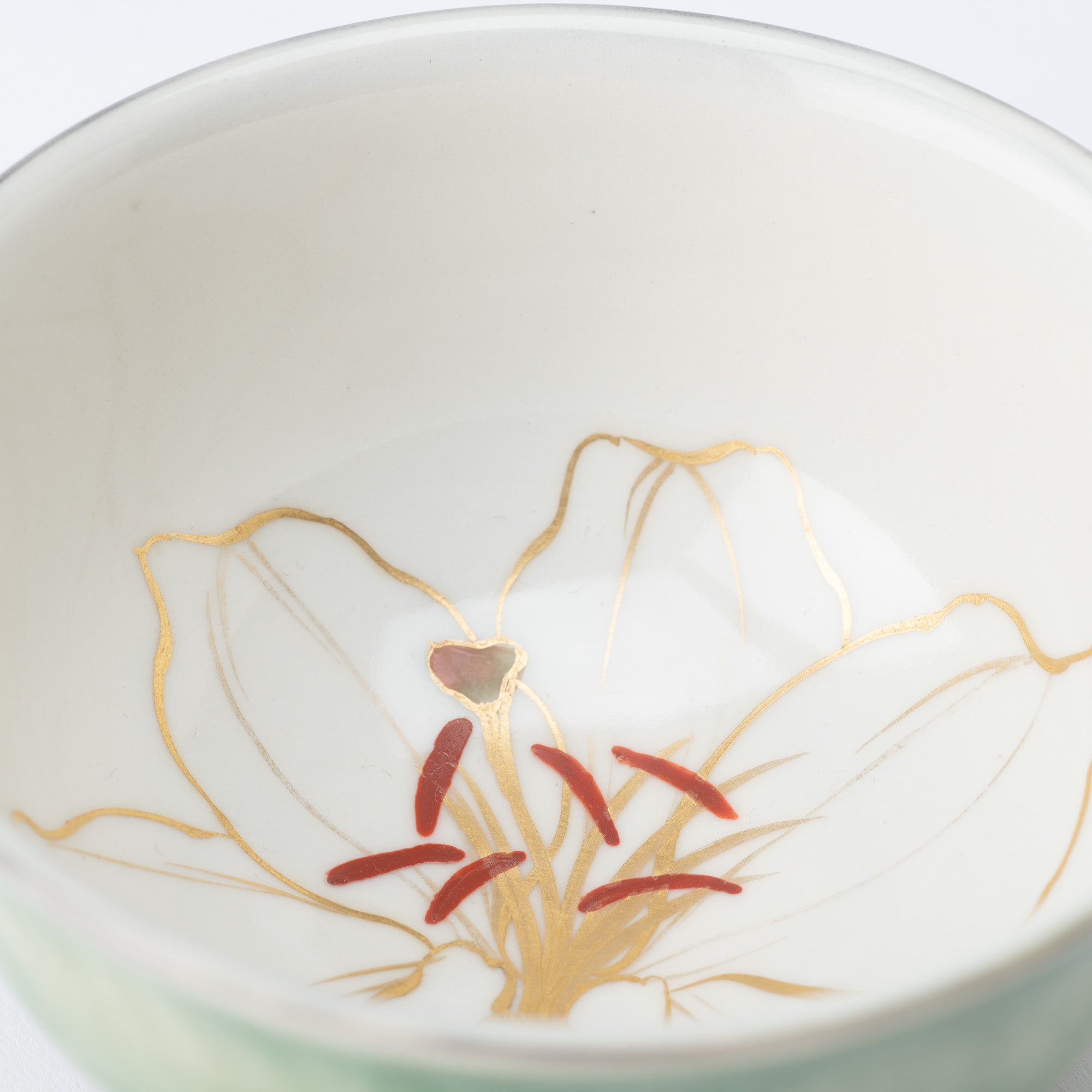 Colorful Floral Japanese Teacup