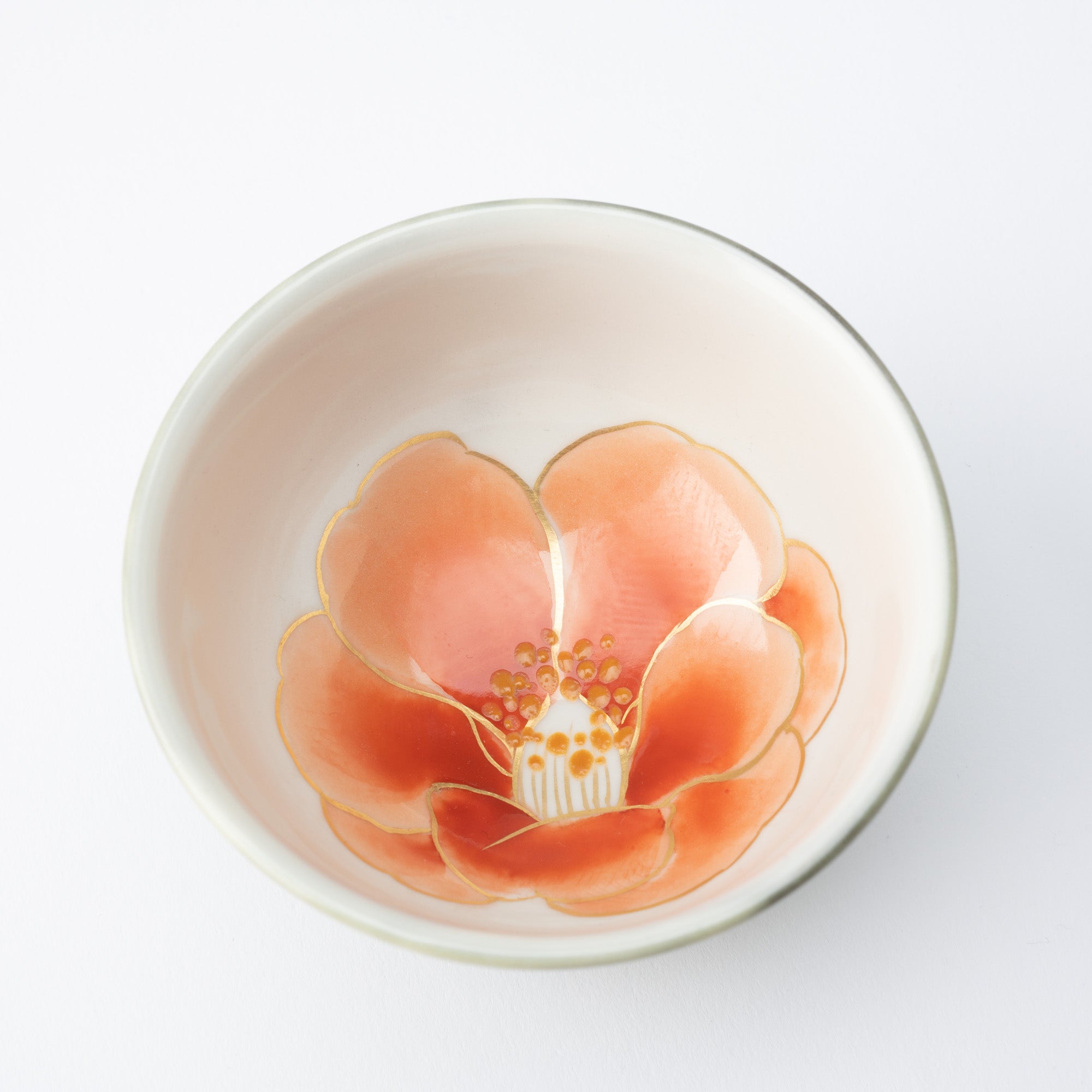 Colorful Floral Japanese Teacup