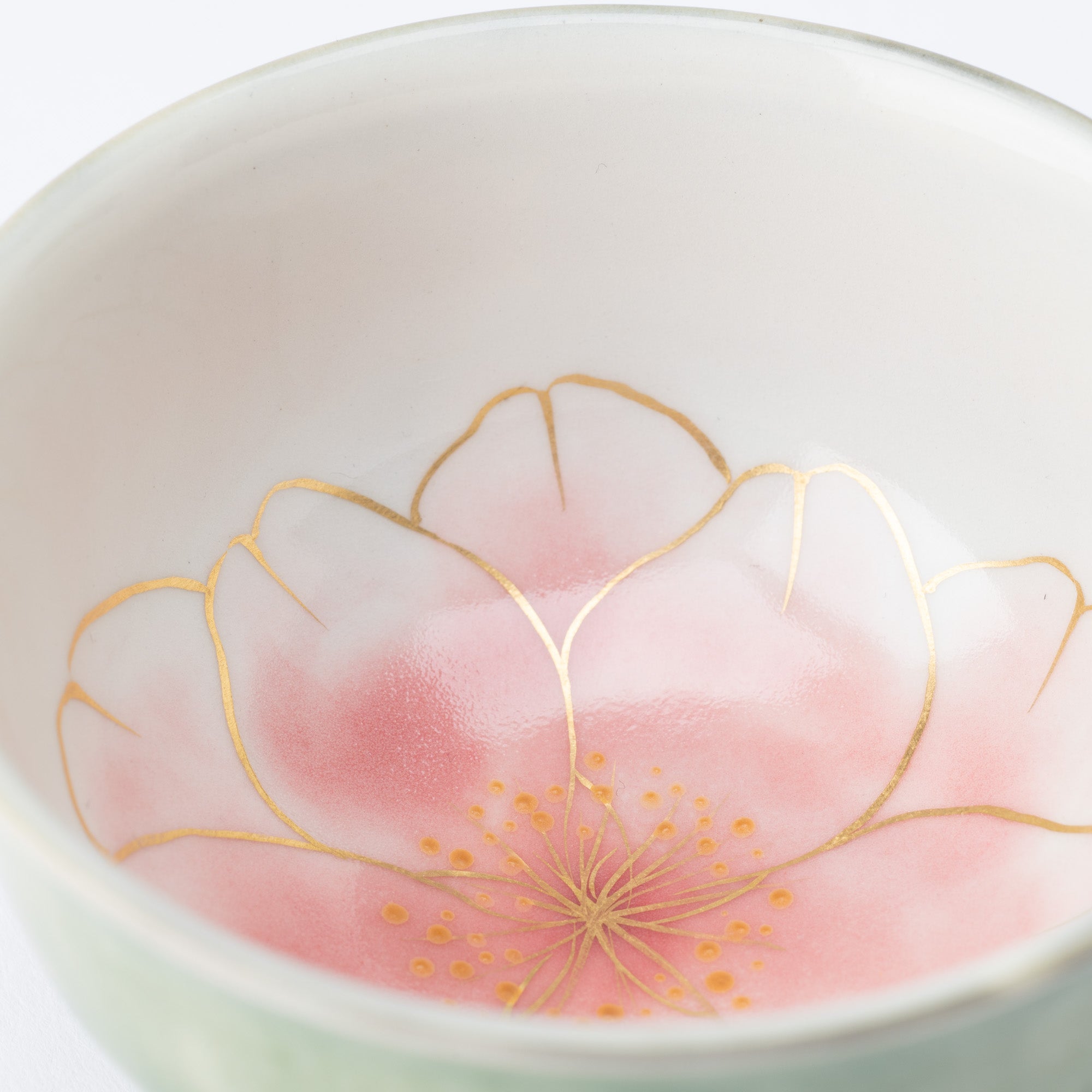 Colorful Floral Japanese Teacup