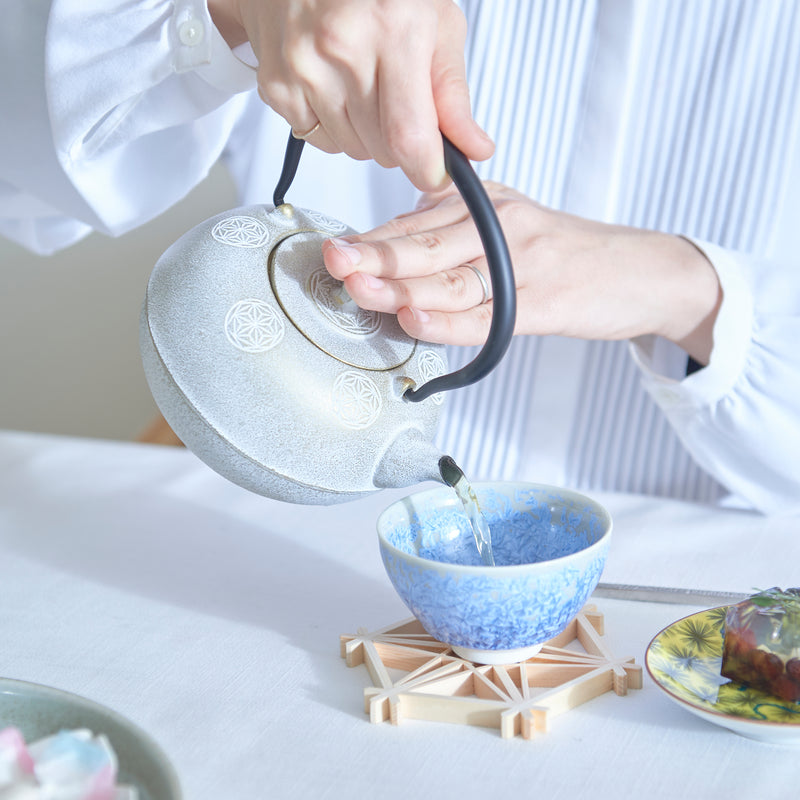 Seven Stars Nambu Ironware Cast Iron Teapot with Trivet  20.3oz(600ml)