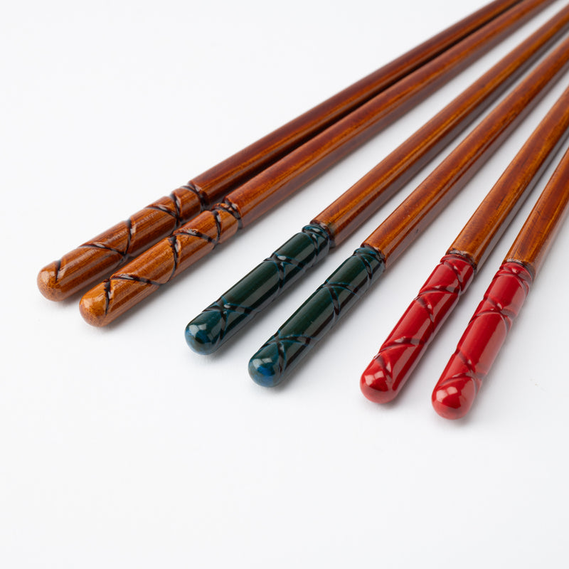 Yamachiku Tortoiseshell Pattern Lacquered Bamboo Chopsticks 23cm/9.1in