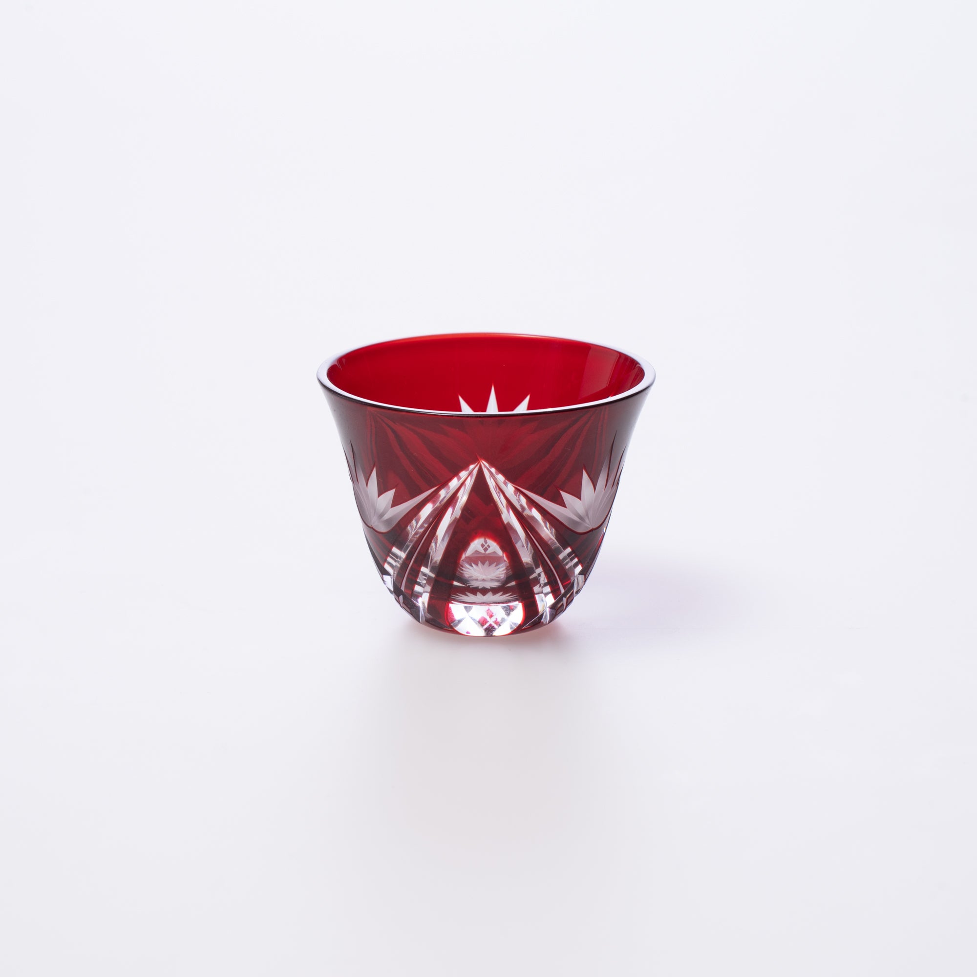 Red Flared Guinomi Sake Cup