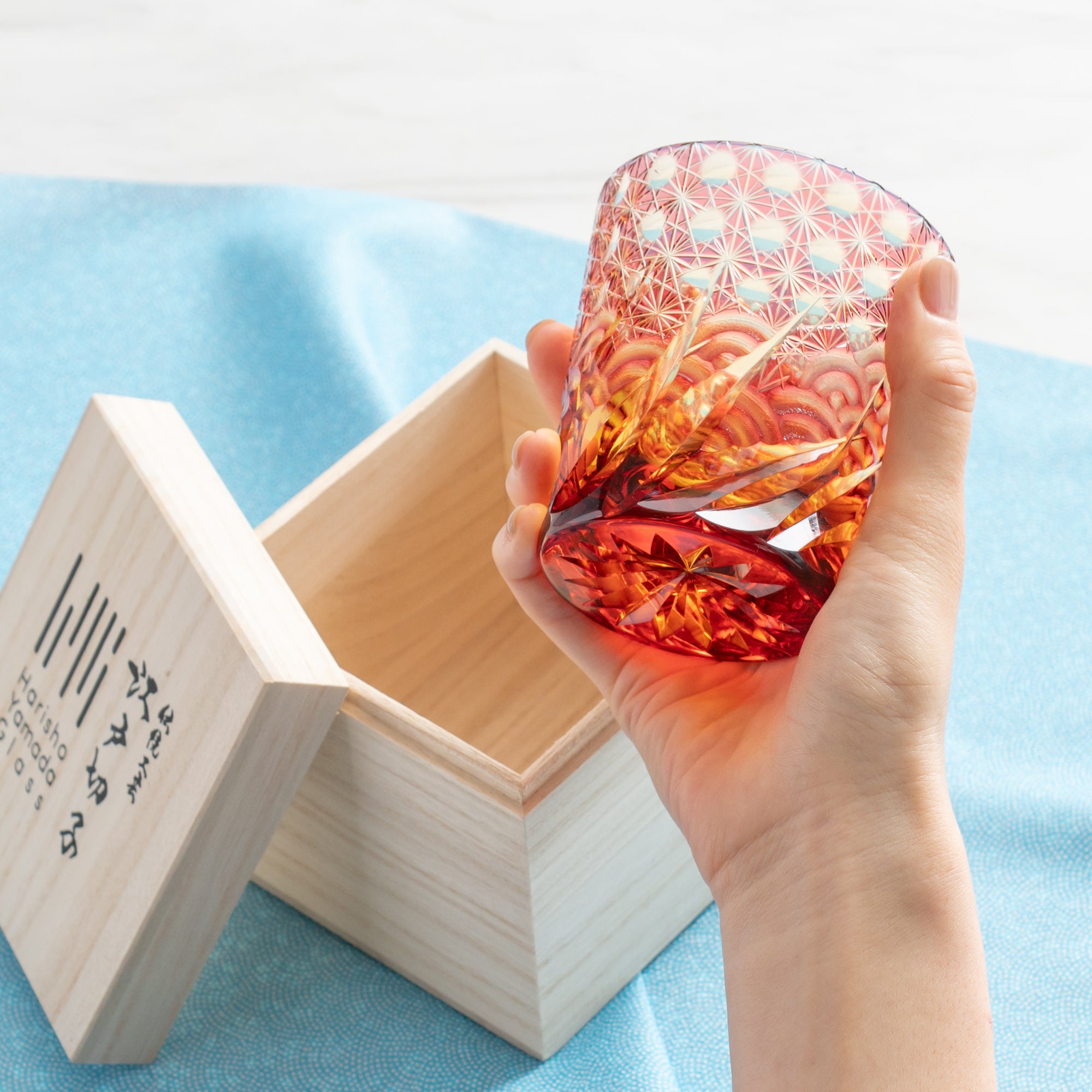 Red Amber Waves Whiskey Glass