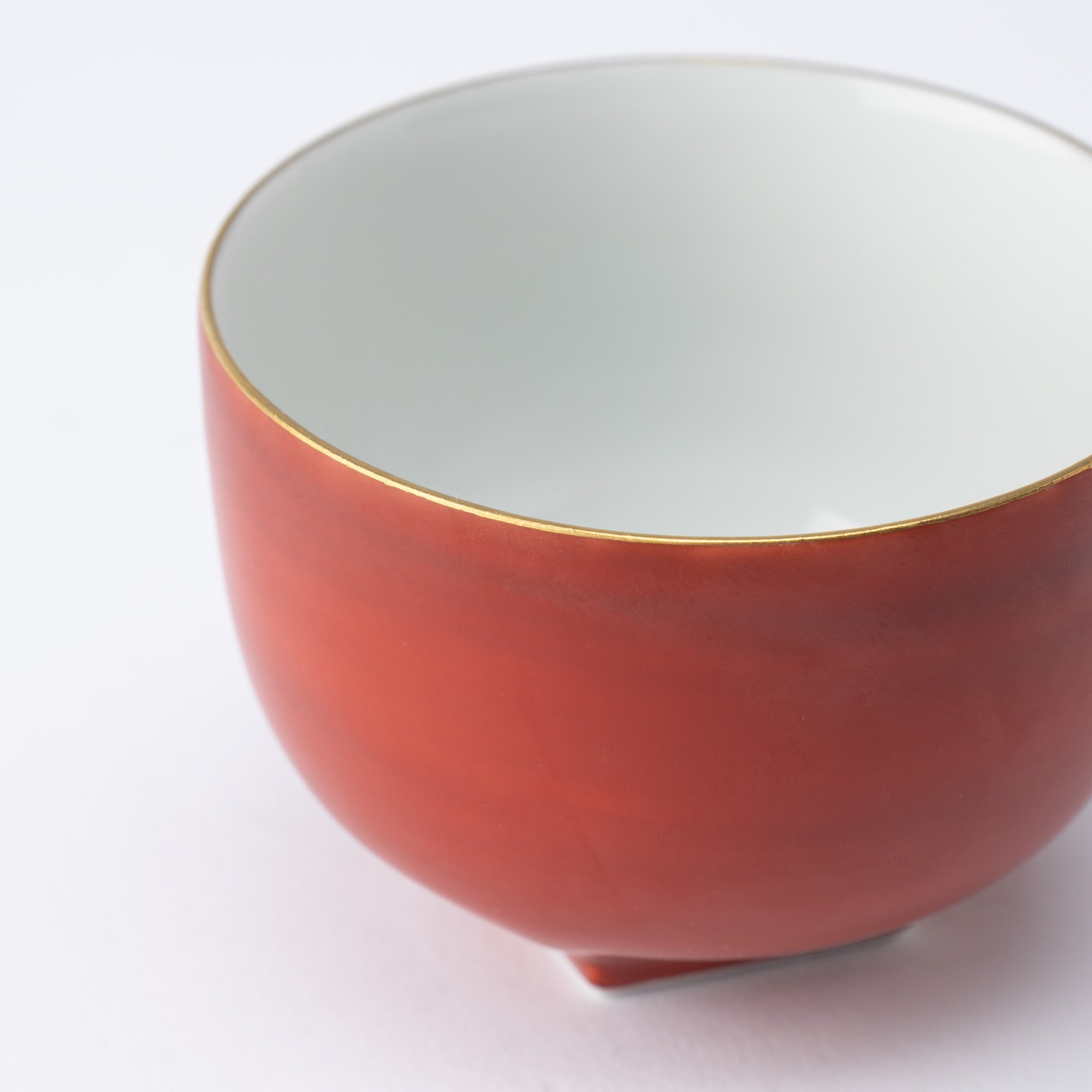 Gold Lined Red Japanese Teacup