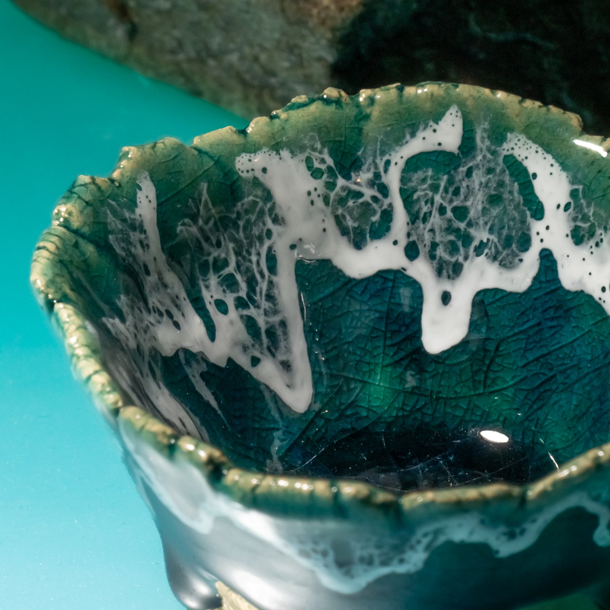 Sazameku Green Guinomi Sake Cup