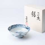 Myousen Toubou Treasure Pattern and Fuyode Kutani Bowl 7.7 in