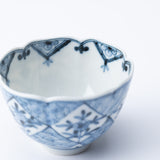 Myousen Toubou Auspicious Pattern Kutani Guinomi Sake Cup