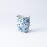 Myousen Toubou Blue Peony and Arabesque Kutani Mug