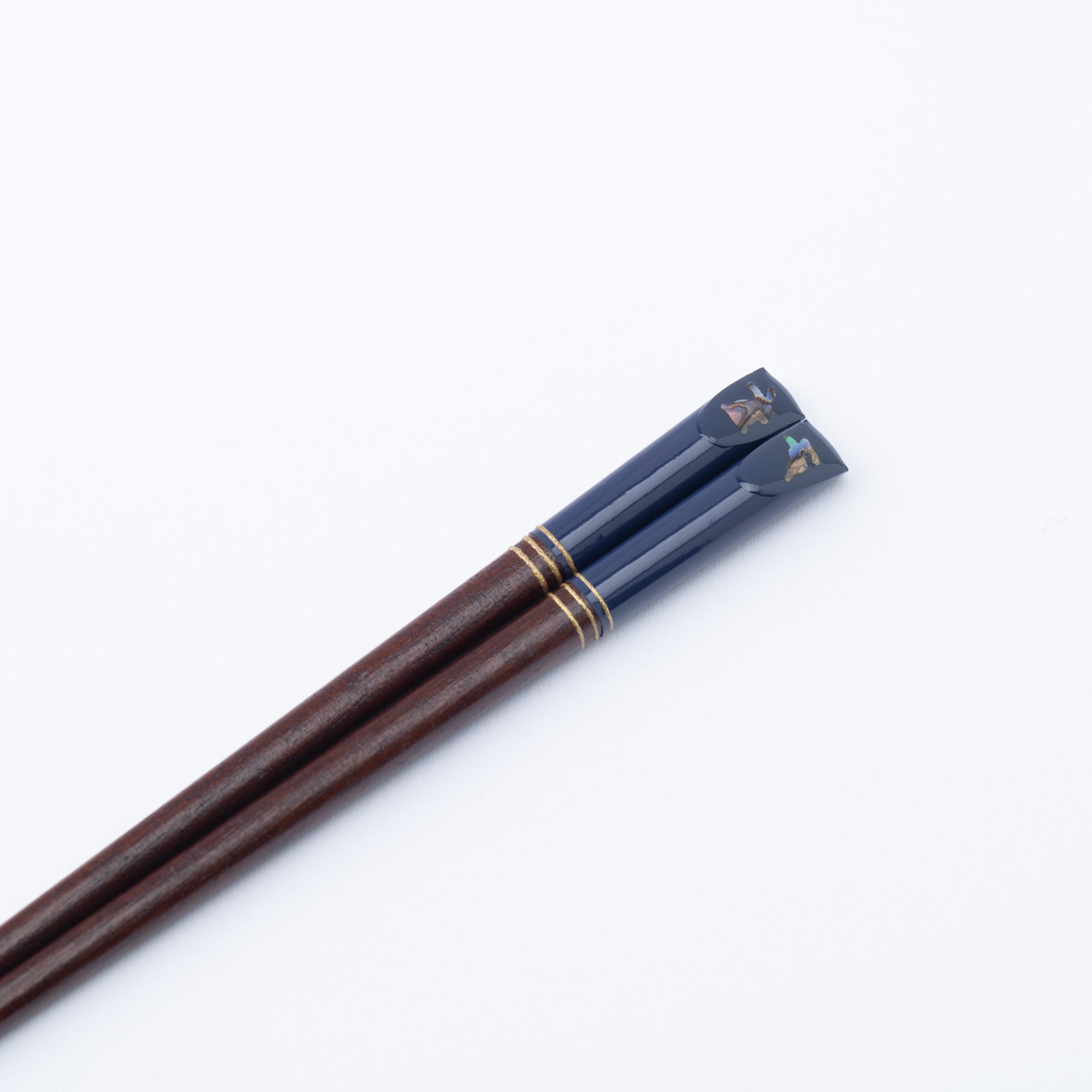 Blue Abalone Shell-Inlayed Rabbit Kids Chopsticks