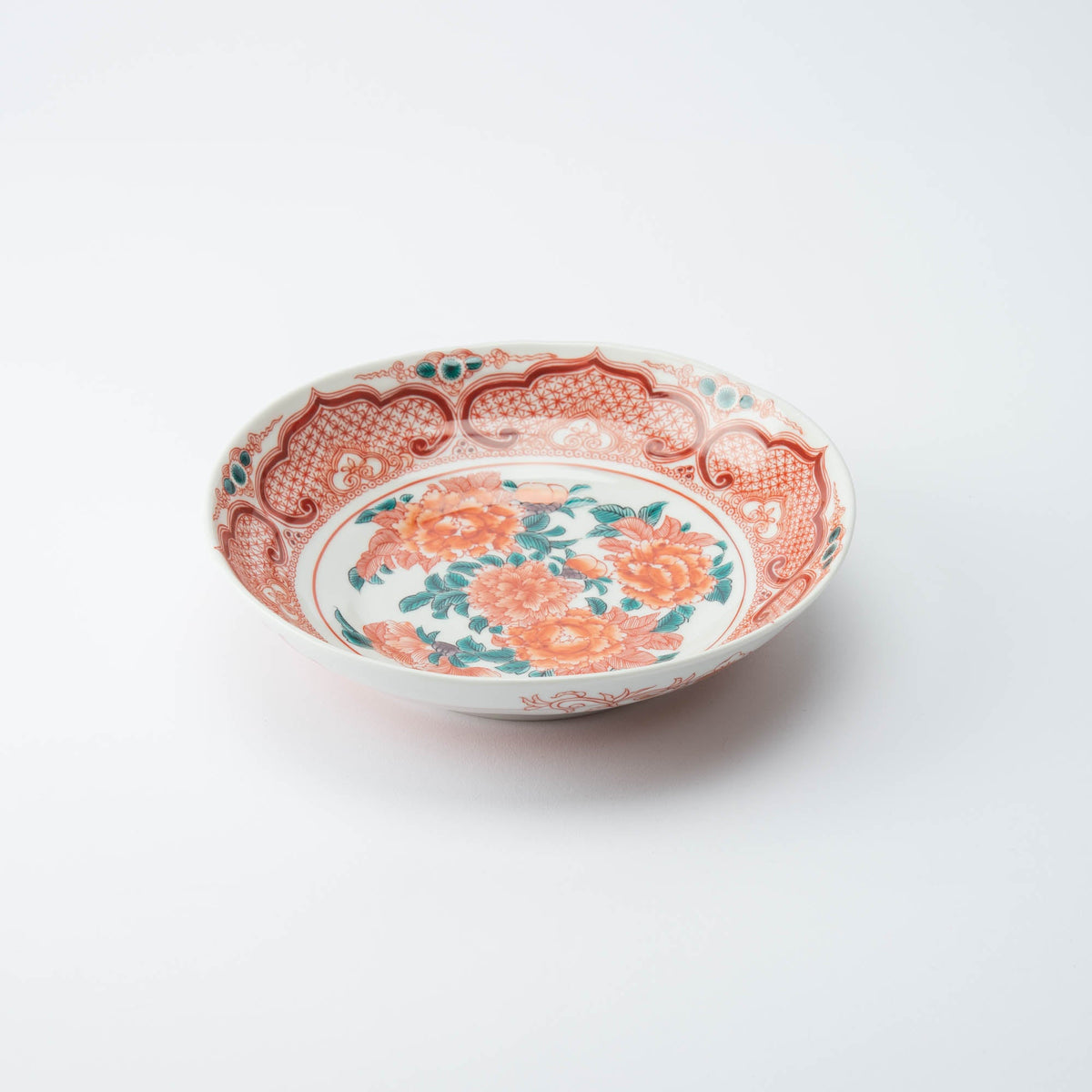 Akae Peony Kutani Large Bowl
