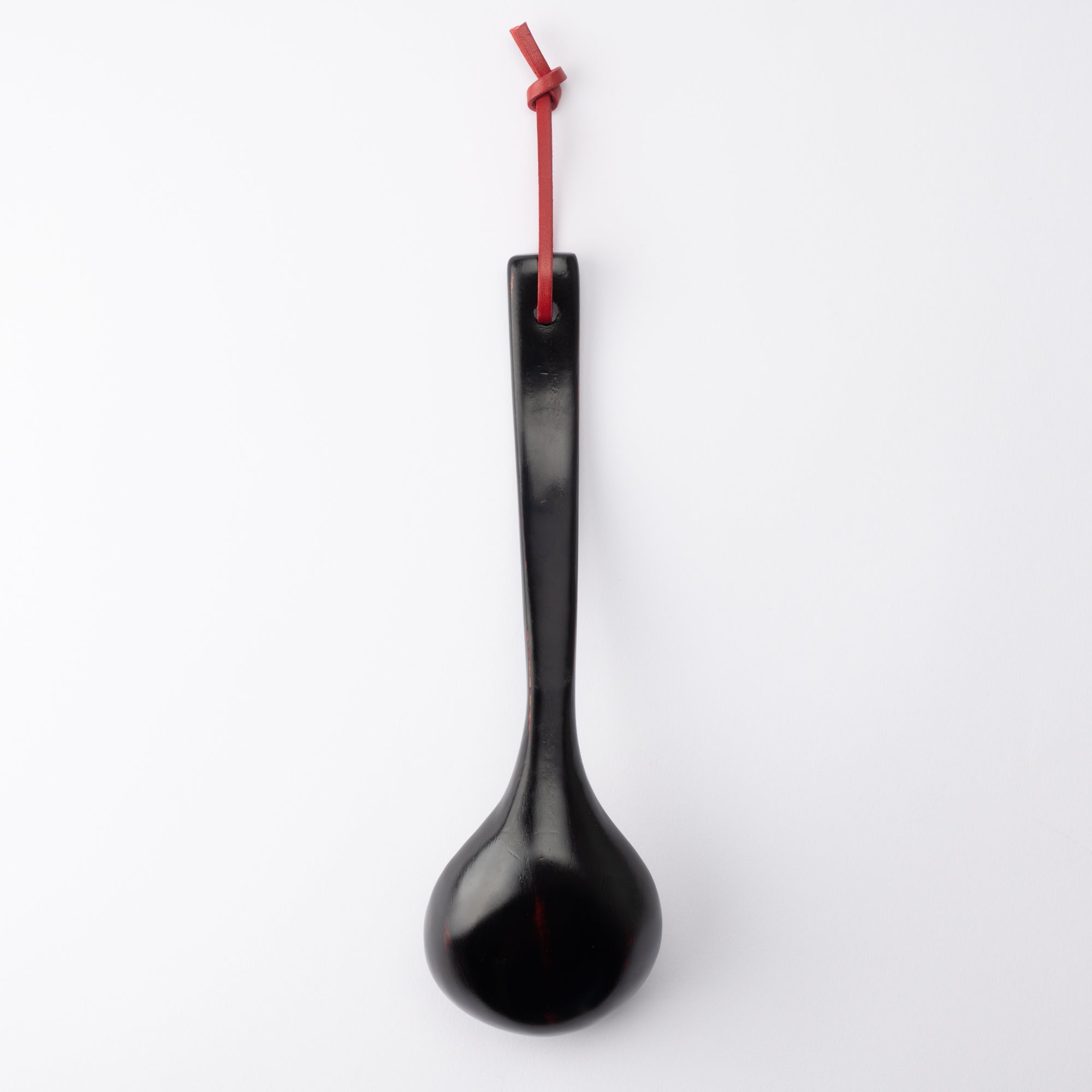 Akebono Yamanaka Lacquerware Ladle with Leather Strap - MUSUBI KILN - Quality Japanese Tableware and Gift