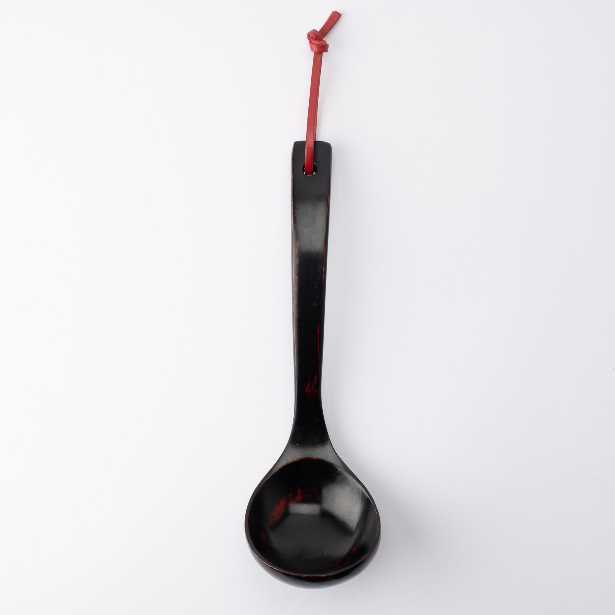 Akebono Yamanaka Lacquerware Ladle with Leather Strap - MUSUBI KILN - Quality Japanese Tableware and Gift