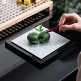 ALART Aluminum Hemp Leaf Pattern & Lacquerware Serving Tray - MUSUBI KILN - Quality Japanese Tableware and Gift