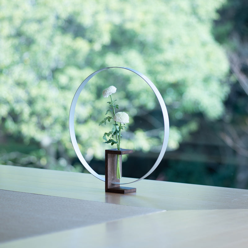 ALART Aluminum Round Window Frame Single Flower Vase - MUSUBI KILN - Quality Japanese Tableware and Gift