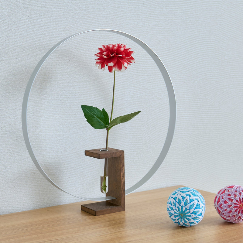 ALART Aluminum Round Window Frame Single Flower Vase - MUSUBI KILN - Quality Japanese Tableware and Gift