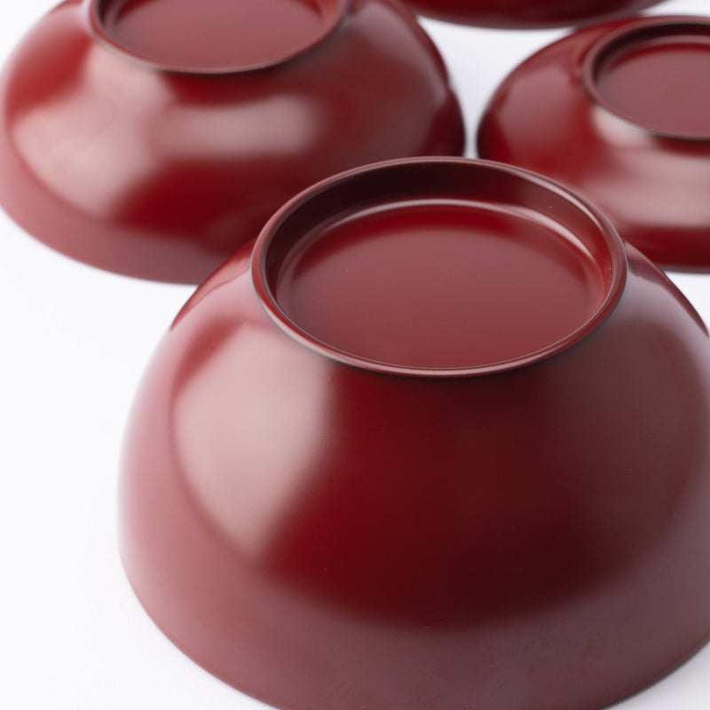 Ancient Red Lacquer Yamanaka Lacquerware Oryoki Bowl Set