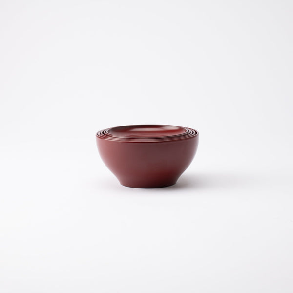 Ancient Red Lacquer Yamanaka Lacquerware Oryoki Bowl Set - MUSUBI KILN - Quality Japanese Tableware and Gift