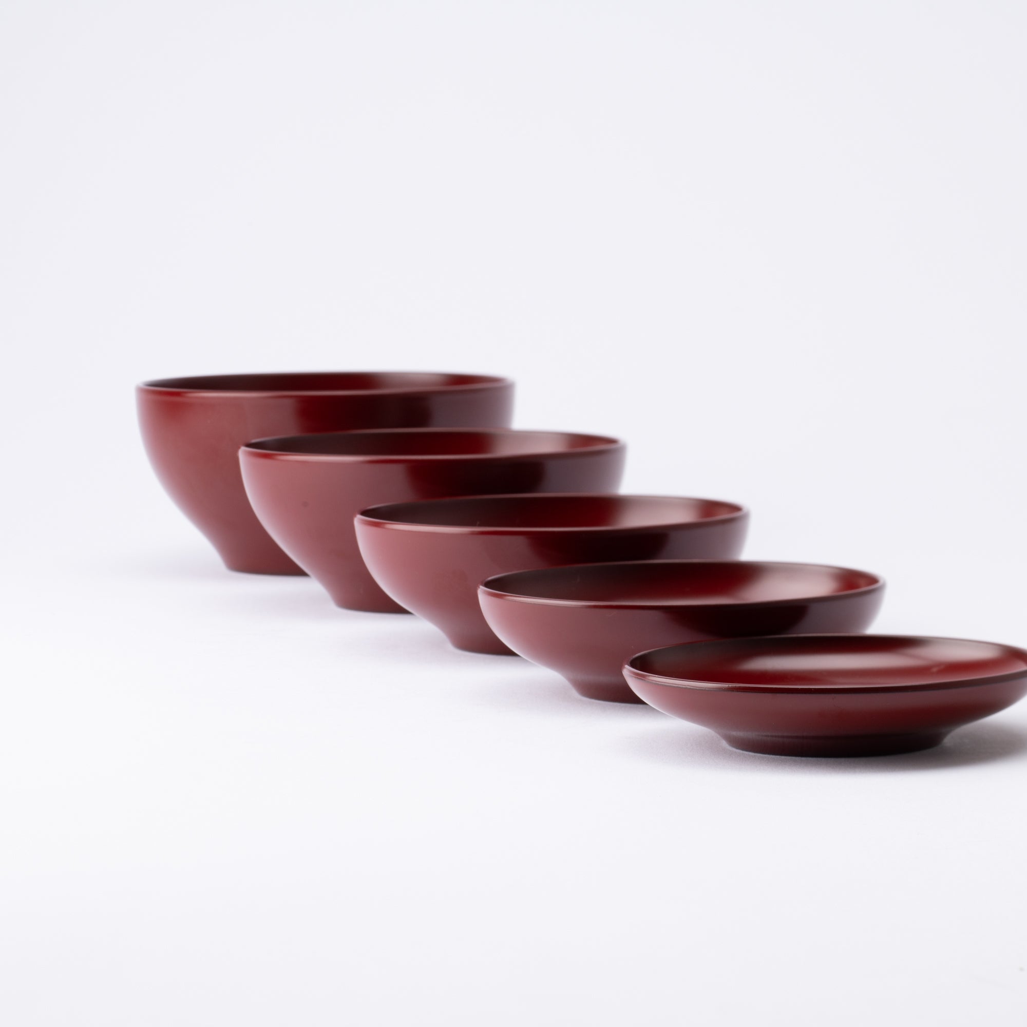 Ancient Red Lacquer Yamanaka Lacquerware Oryoki Bowl Set - MUSUBI KILN - Quality Japanese Tableware and Gift