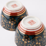 Aochibu and Clematis Kutani Houhin Japanese Teapot Set with 2 Teacups - MUSUBI KILN - Quality Japanese Tableware and Gift