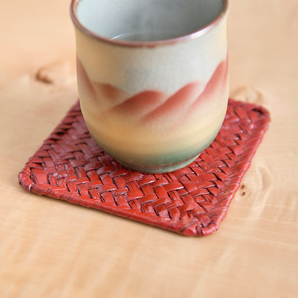 Aquatic Plants Braid Yamanaka Lacquerware Coaster - MUSUBI KILN - Quality Japanese Tableware and Gift