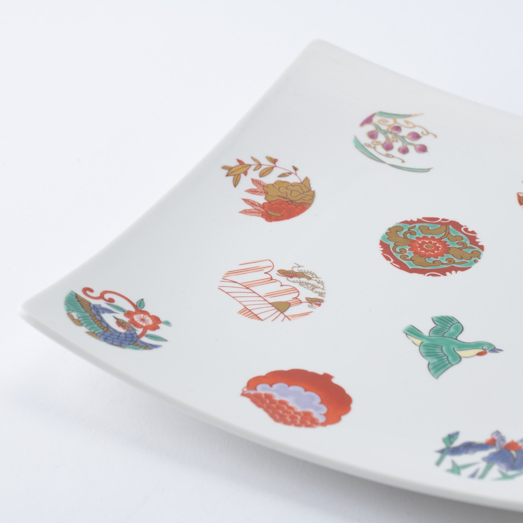 Arita Porcelain Lab Asteroid Square Plate S - MUSUBI KILN - Quality Japanese Tableware and Gift