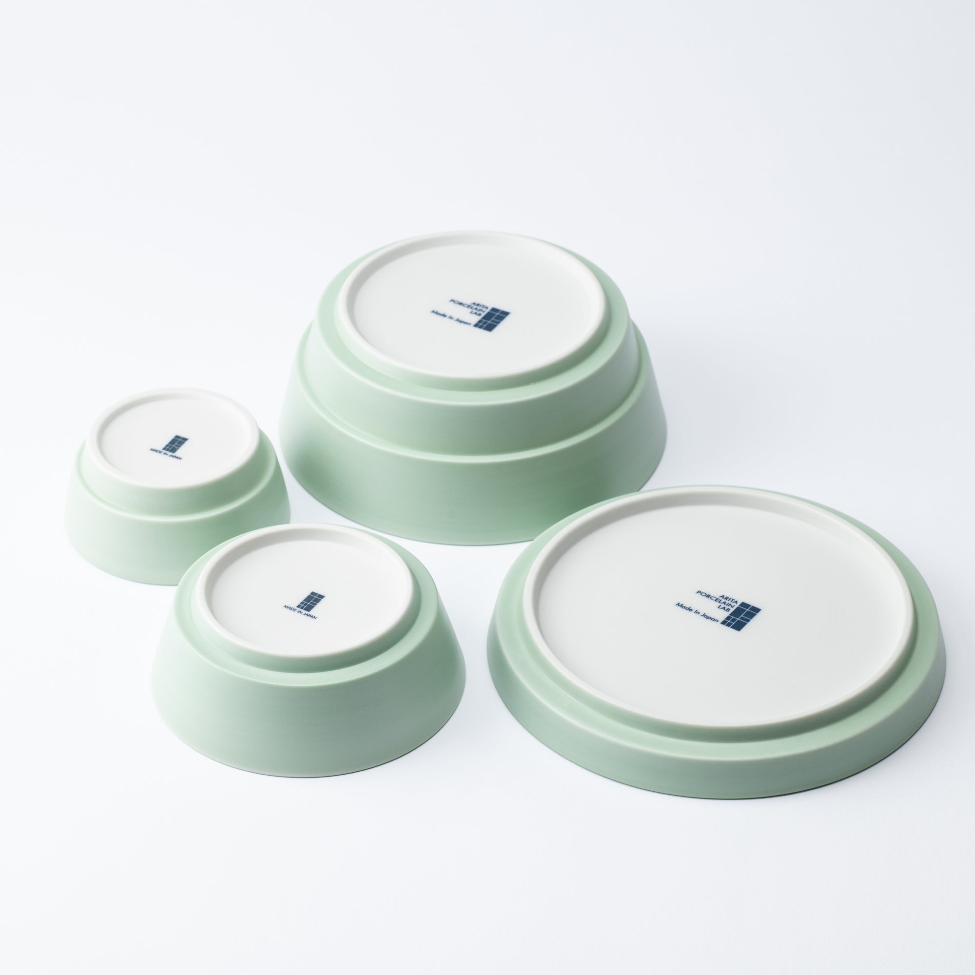 Arita Porcelain Lab Grass Green Conic Modern Jubako Bento Box - MUSUBI KILN - Quality Japanese Tableware and Gift