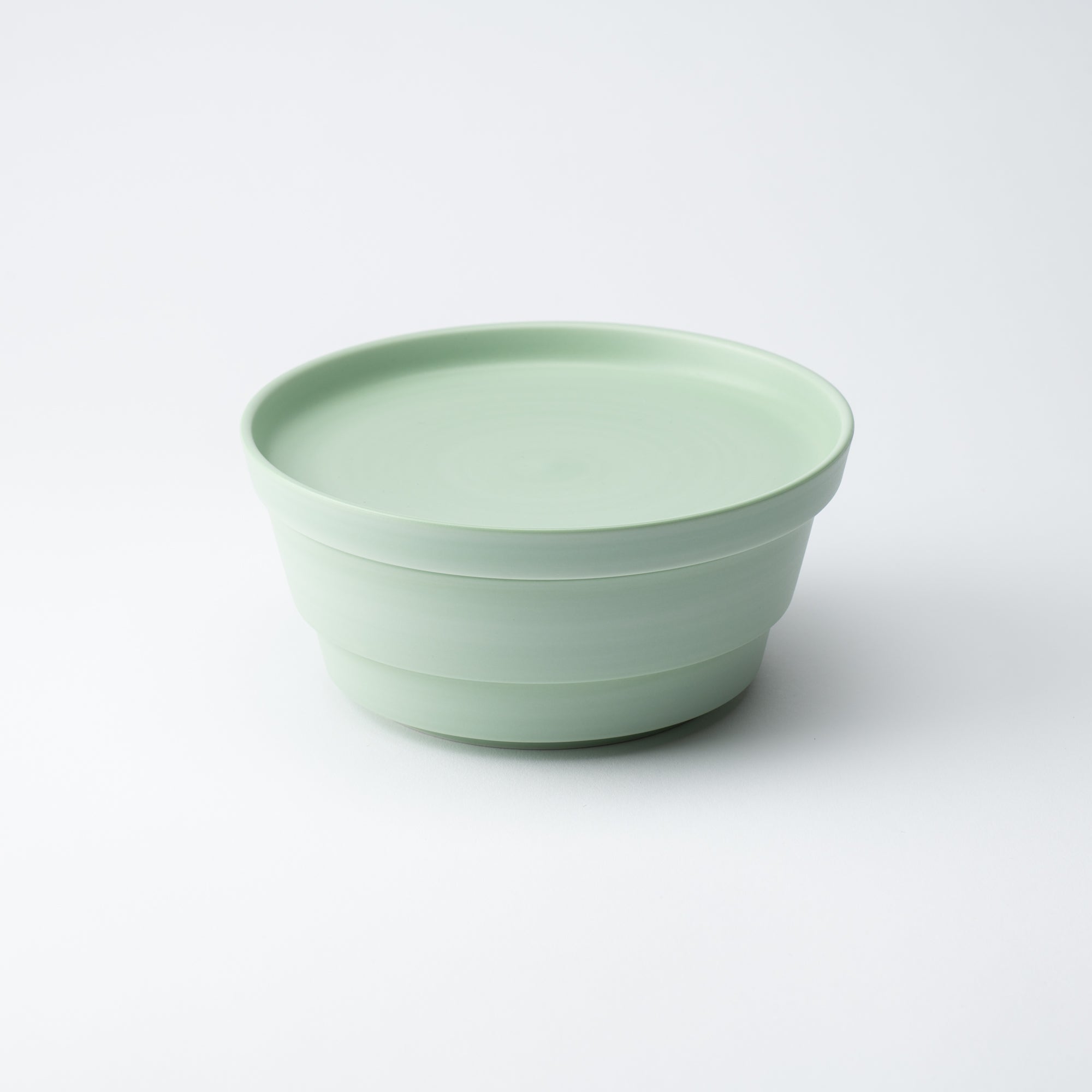 Arita Porcelain Lab Grass Green Conic Modern Jubako Bento Box - MUSUBI KILN - Quality Japanese Tableware and Gift