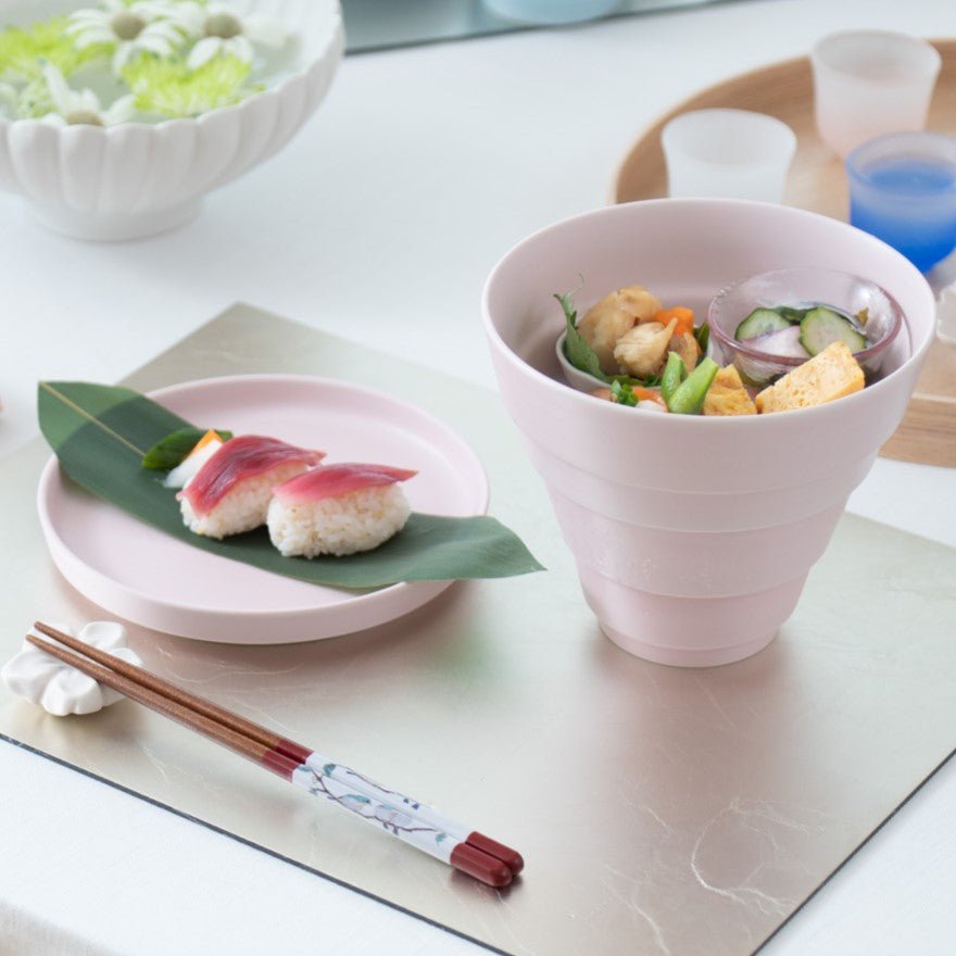 Arita Porcelain Lab Sakura Pink Conic Modern Jubako Bento Box - MUSUBI KILN - Quality Japanese Tableware and Gift