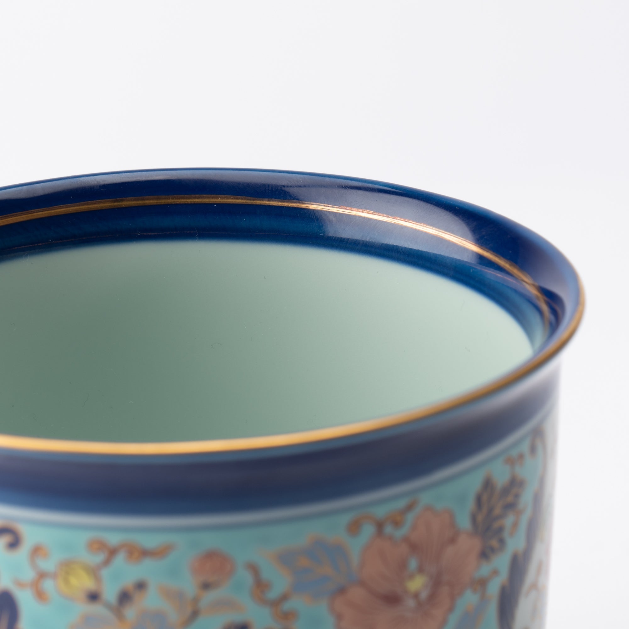 Arita Porcelain Lab Yazaemon Blue Sake Cooler - MUSUBI KILN - Quality Japanese Tableware and Gift