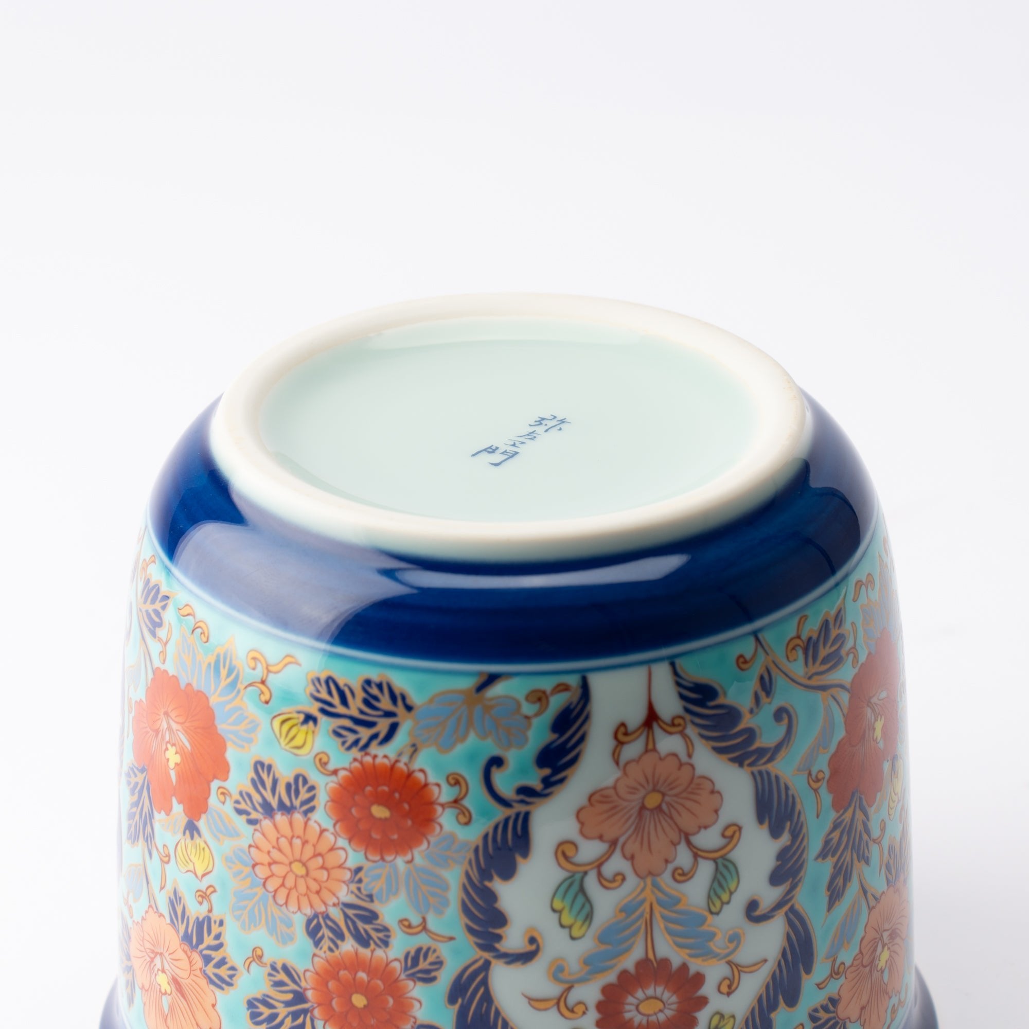 Arita Porcelain Lab Yazaemon Blue Sake Cooler - MUSUBI KILN - Quality Japanese Tableware and Gift