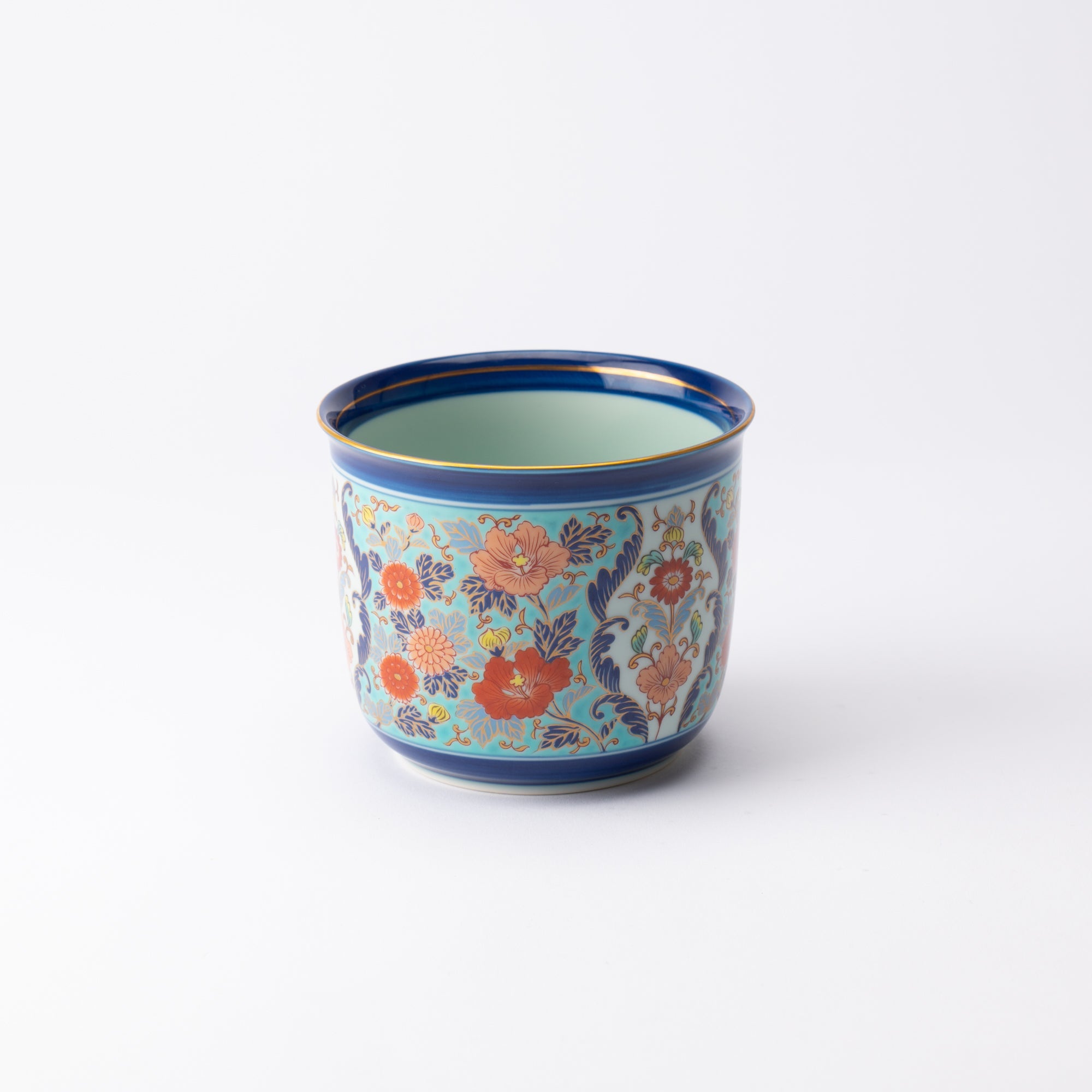 Arita Porcelain Lab Yazaemon Blue Sake Cooler - MUSUBI KILN - Quality Japanese Tableware and Gift