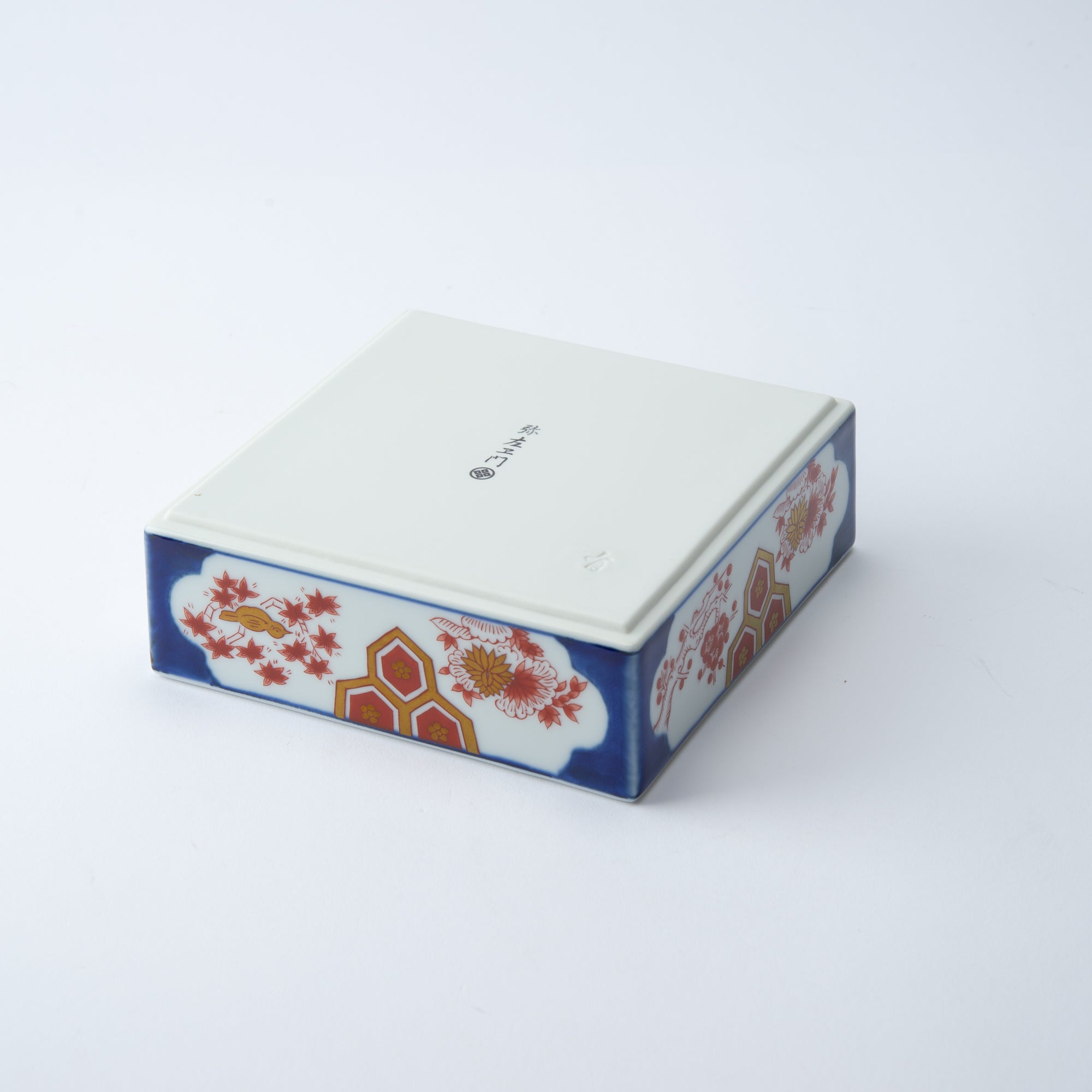 Arita Porcelain Lab Yazaemon Four Noble Flowers Two Tiers Jubako Bento Box - MUSUBI KILN - Quality Japanese Tableware and Gift