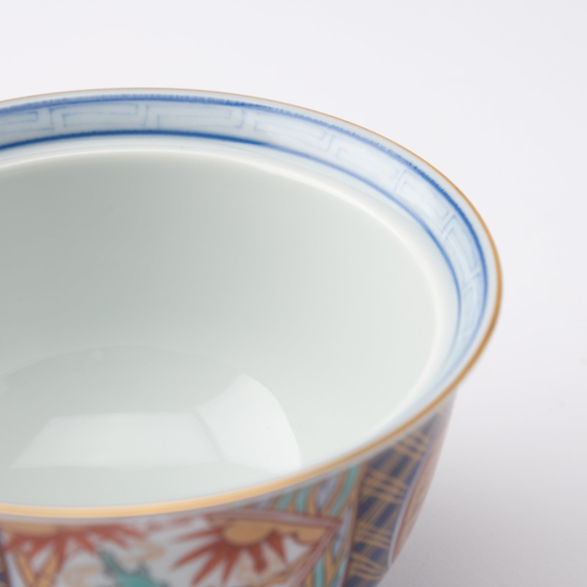 Arita Porcelain Lab Yazaemon Somenishiki "Kotobuki" Pattern Dessert Bowl - MUSUBI KILN - Quality Japanese Tableware and Gift