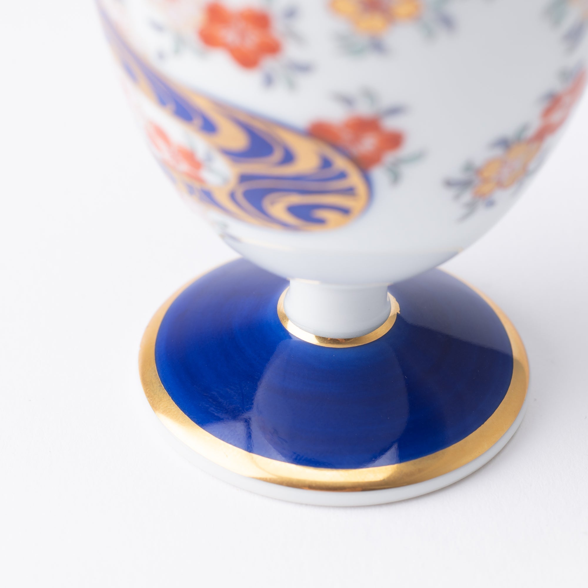 Arita Porcelain Lab Yazaemon Water Stream and Sakura Sake Goblet Cup - MUSUBI KILN - Quality Japanese Tableware and Gift