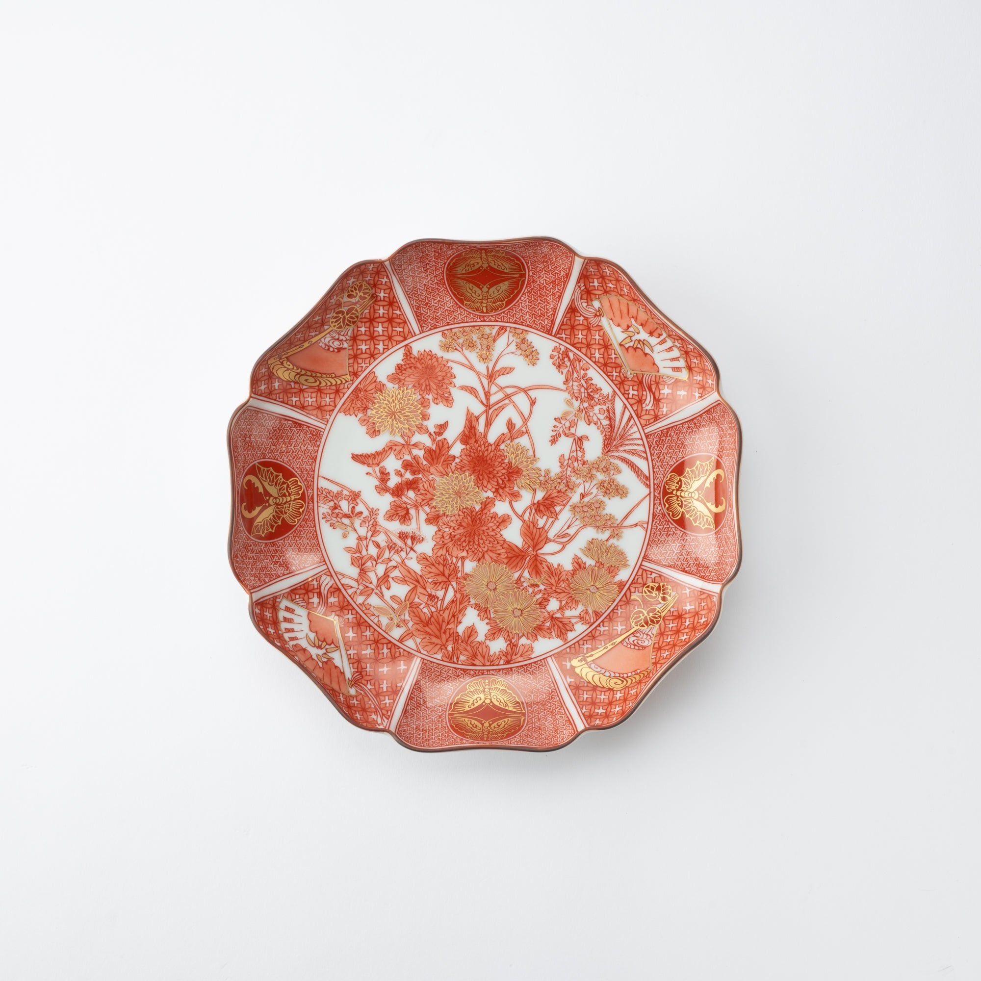 Art Styles of the Past IIdaya Akae Kutani Decorative Plate - MUSUBI KILN - Quality Japanese Tableware and Gift