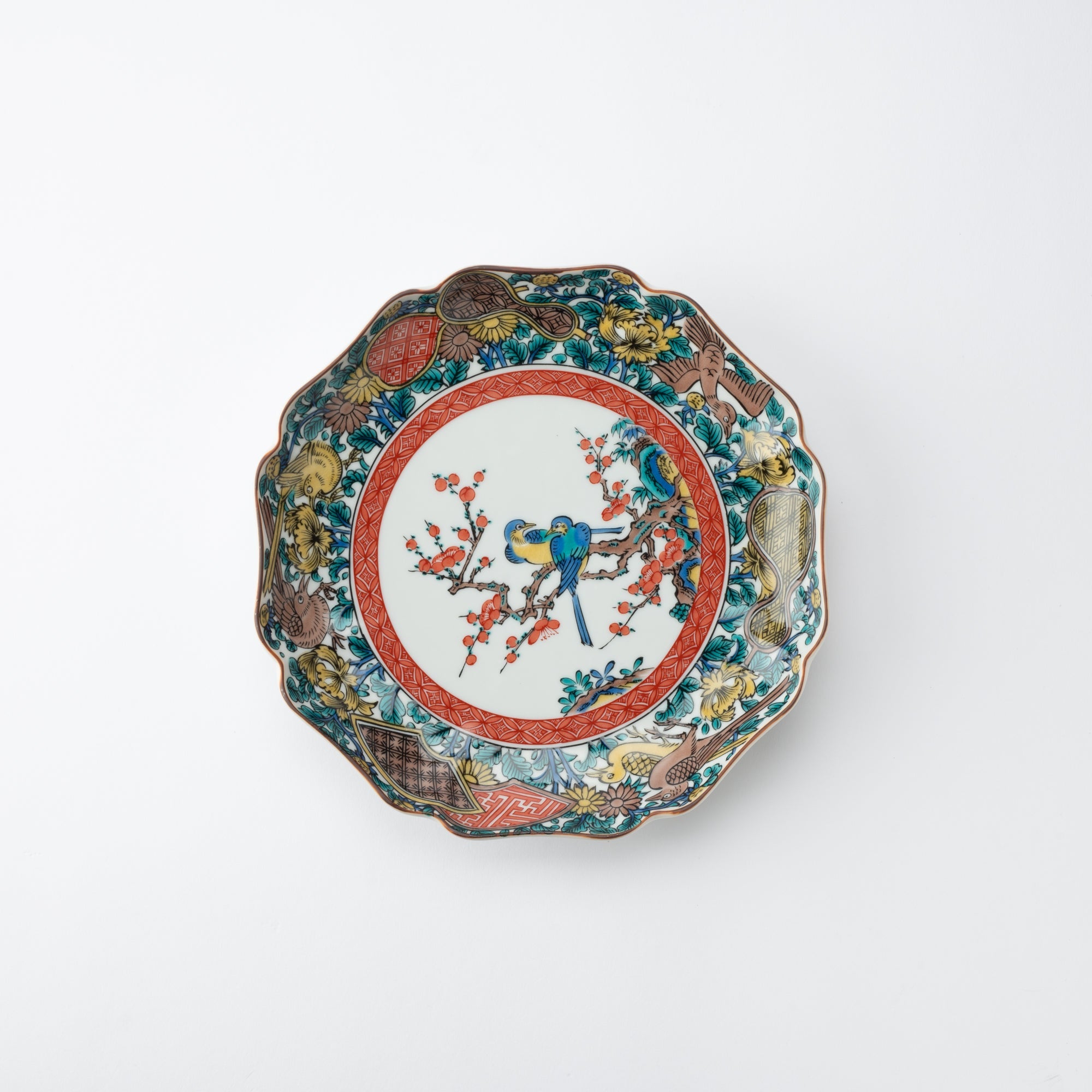 Art Styles of the Past Ko - Kutani Kutani Decorative Plate - MUSUBI KILN - Quality Japanese Tableware and Gift