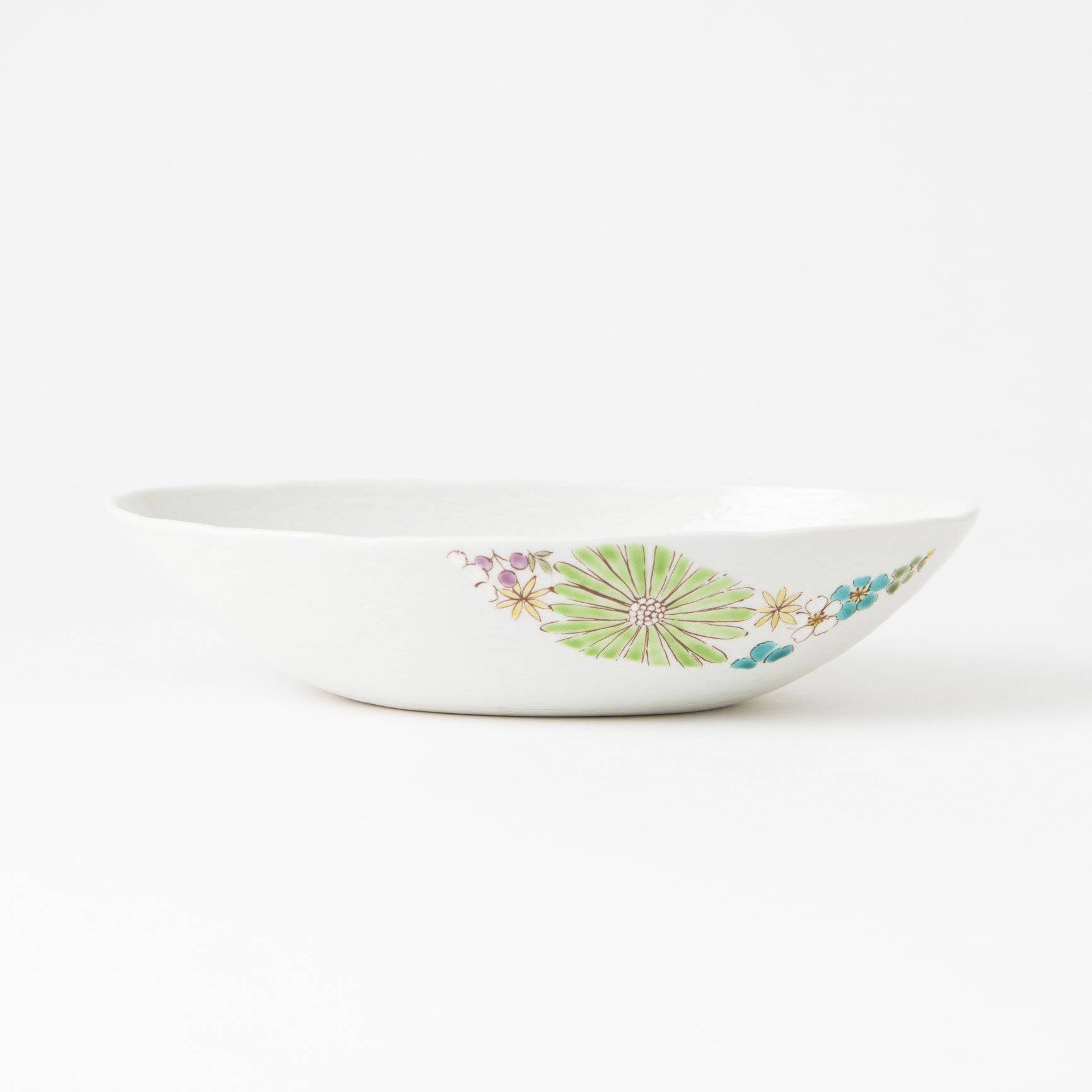 Atelier Yu Brilliant Blue Flower Kutani Bowl - MUSUBI KILN - Quality Japanese Tableware and Gift