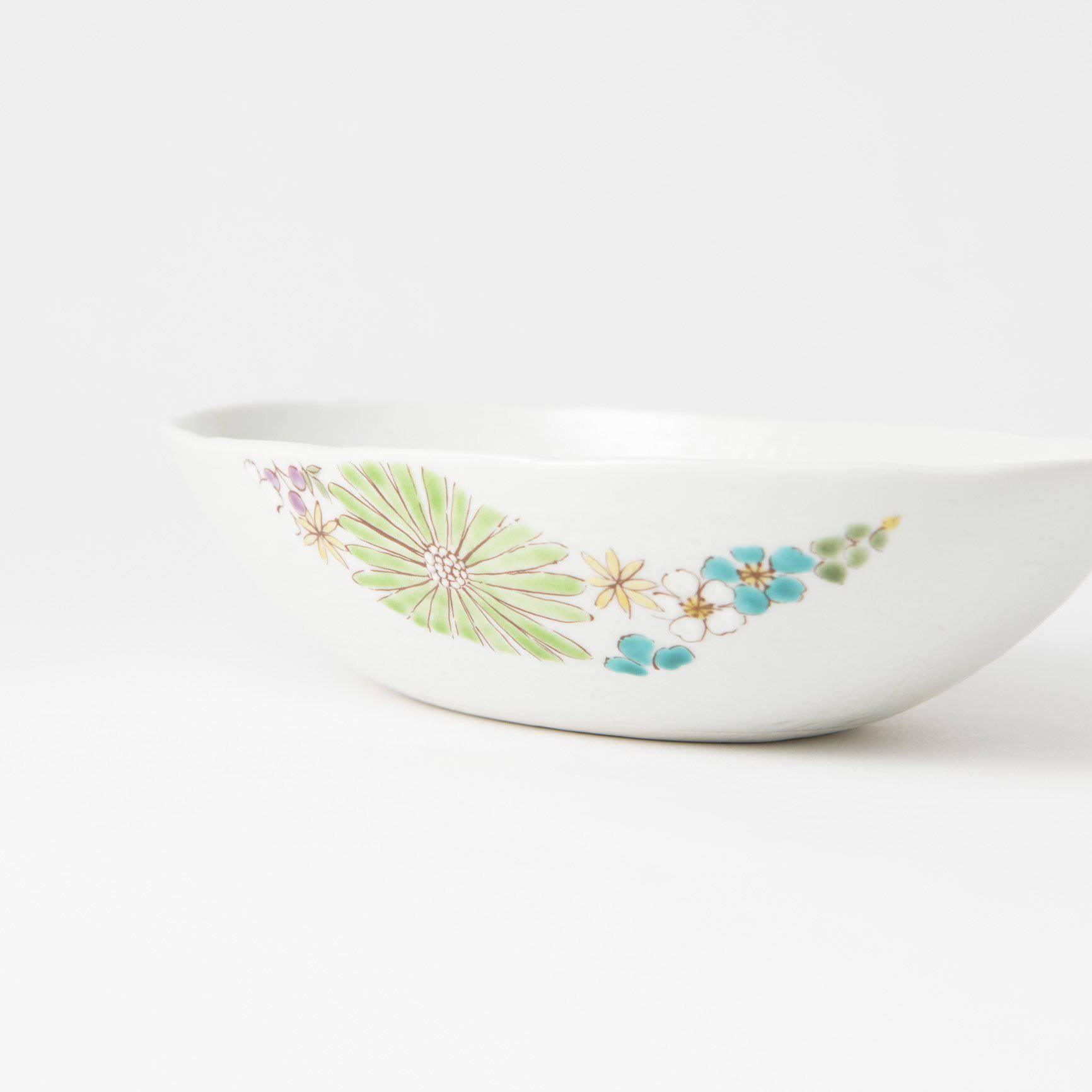 Atelier Yu Brilliant Blue Flower Kutani Bowl - MUSUBI KILN - Quality Japanese Tableware and Gift