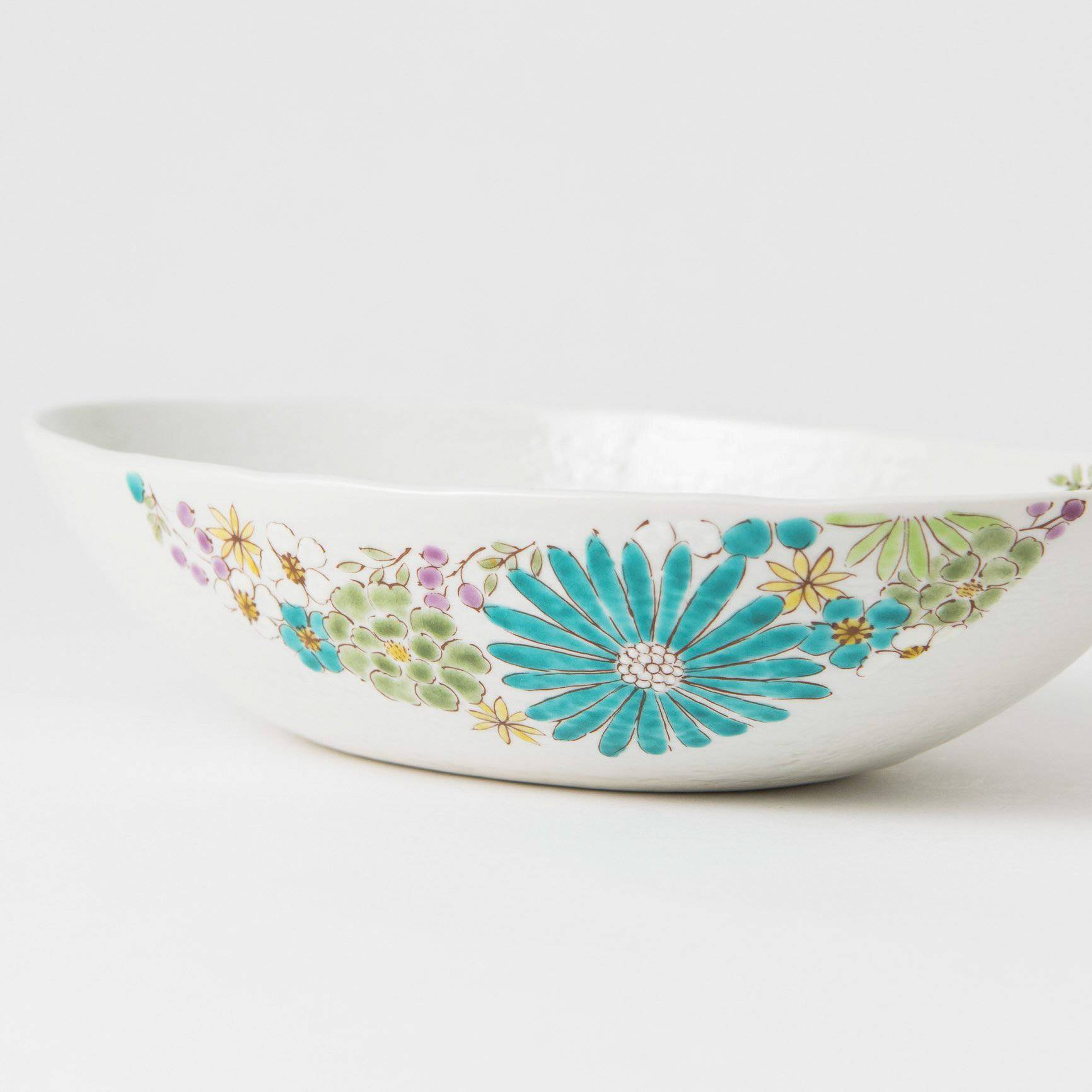 Atelier Yu Brilliant Blue Flower Kutani Bowl - MUSUBI KILN - Quality Japanese Tableware and Gift