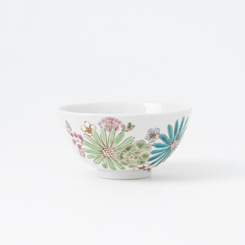 Atelier Yu Brilliant flower Kutani Japanese Rice Bowl - MUSUBI KILN - Quality Japanese Tableware and Gift