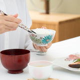 Atelier Yu Brilliant flower Kutani Japanese Rice Bowl - MUSUBI KILN - Quality Japanese Tableware and Gift